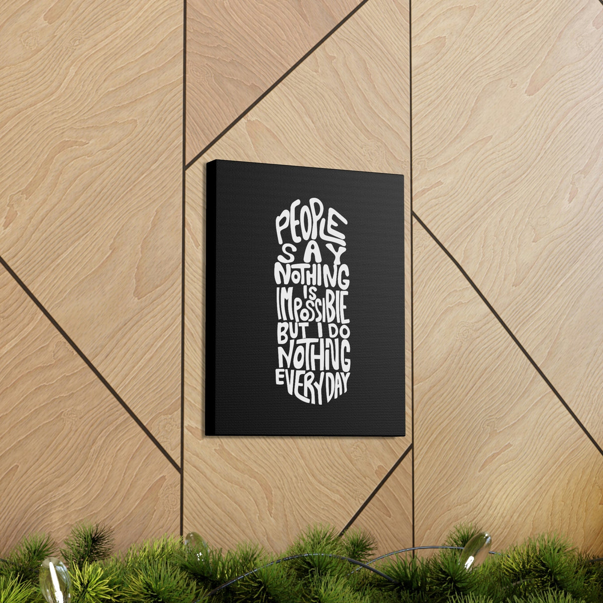 Scripture Walls Nothing Is Impossible Philippians 4:13 Black Christian Wall Art Bible Verse Print Ready to Hang Unframed-Express Your Love Gifts