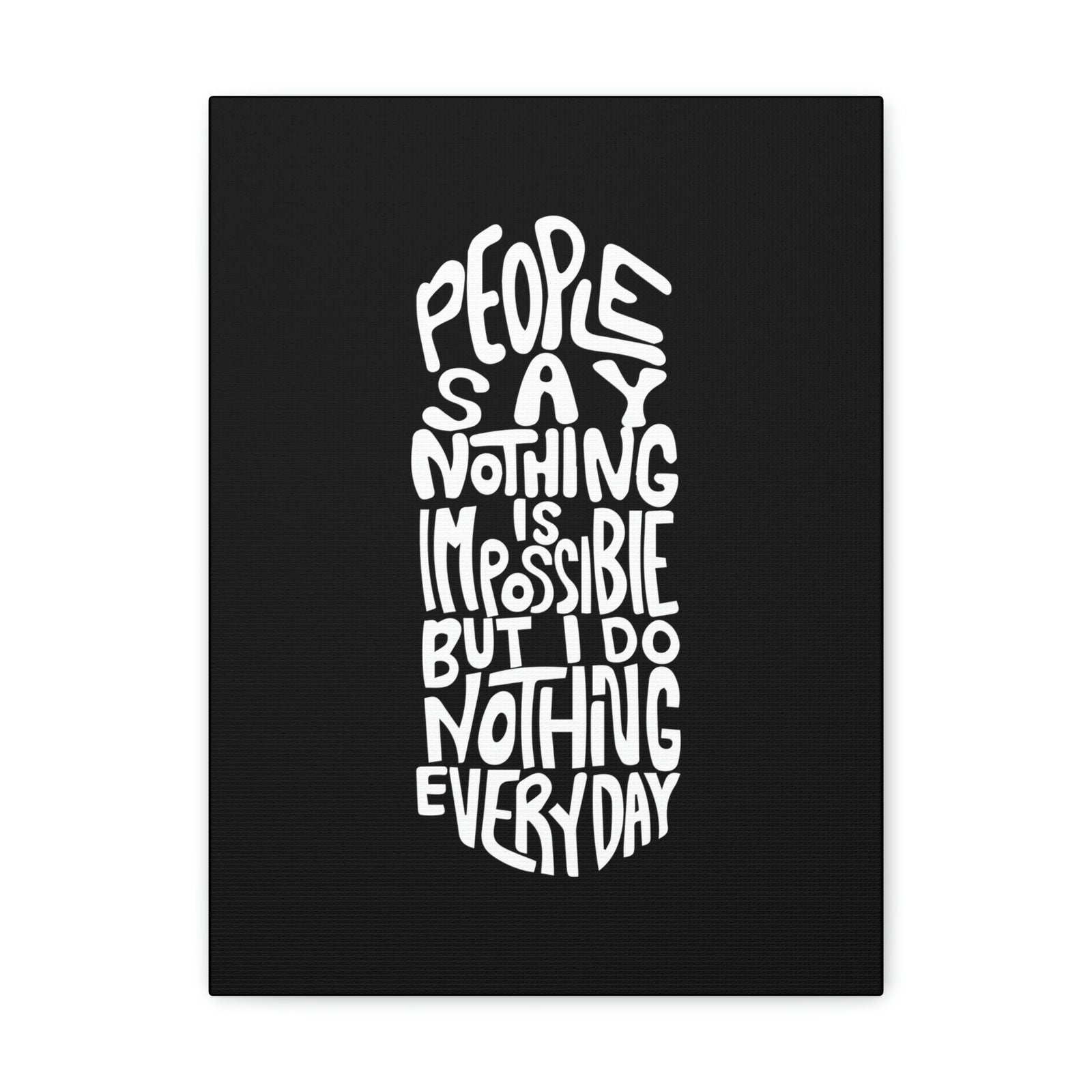 Scripture Walls Nothing Is Impossible Philippians 4:13 Black Christian Wall Art Bible Verse Print Ready to Hang Unframed-Express Your Love Gifts