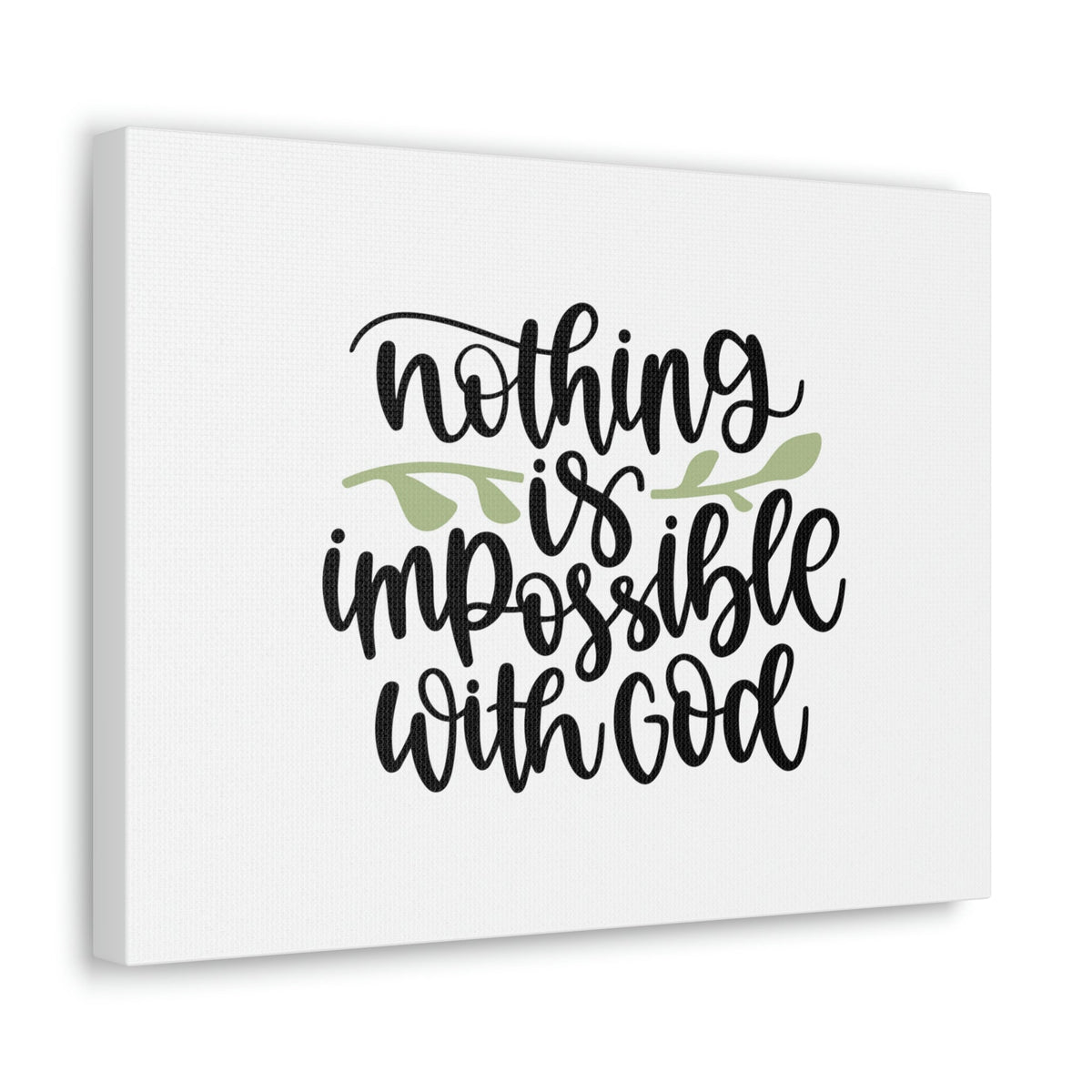Scripture Walls Nothing Is Impossible With God Luke 1:37 Christian Wall Art Bible Verse Print Ready to Hang Unframed-Express Your Love Gifts