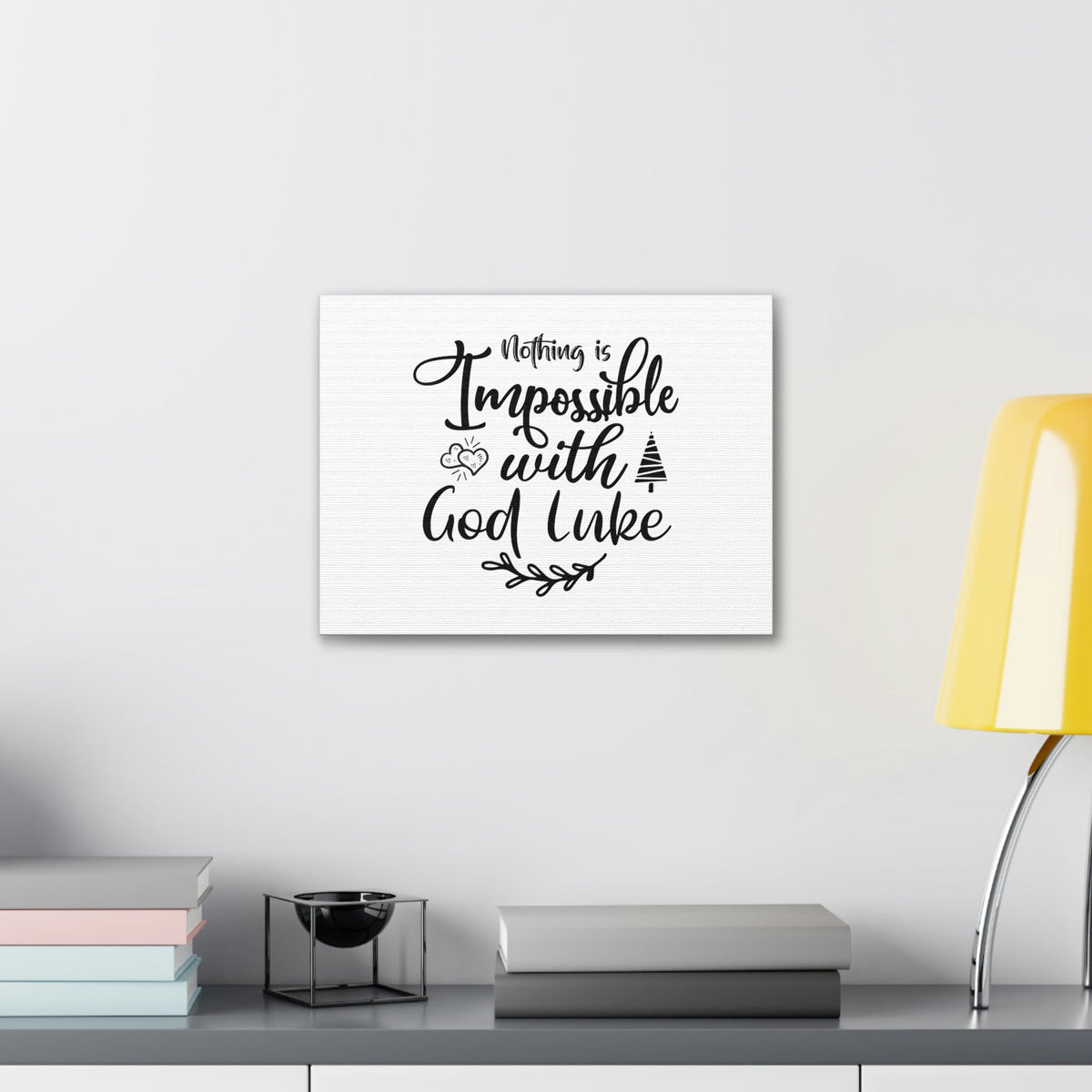 Scripture Walls Nothing Is Impossible With God Luke 1:37 Plain Christian Wall Art Bible Verse Print Ready to Hang Unframed-Express Your Love Gifts