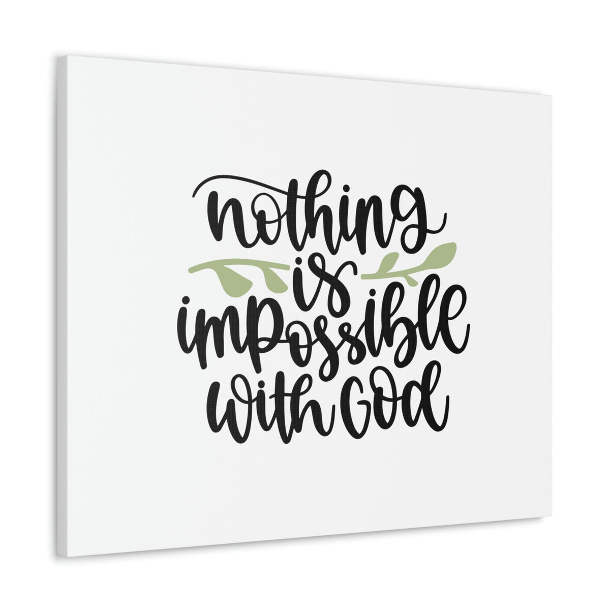 Scripture Walls Nothing Is Impossible With God Luke 1:37 Christian Wall Art Bible Verse Print Ready to Hang Unframed-Express Your Love Gifts