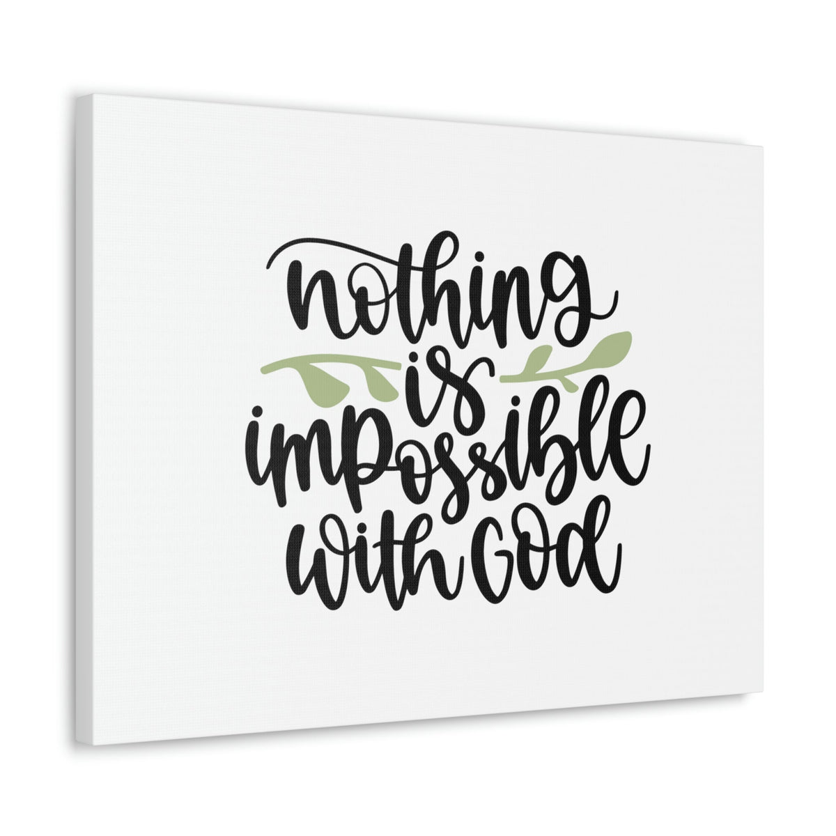 Scripture Walls Nothing Is Impossible With God Luke 1:37 Christian Wall Art Bible Verse Print Ready to Hang Unframed-Express Your Love Gifts