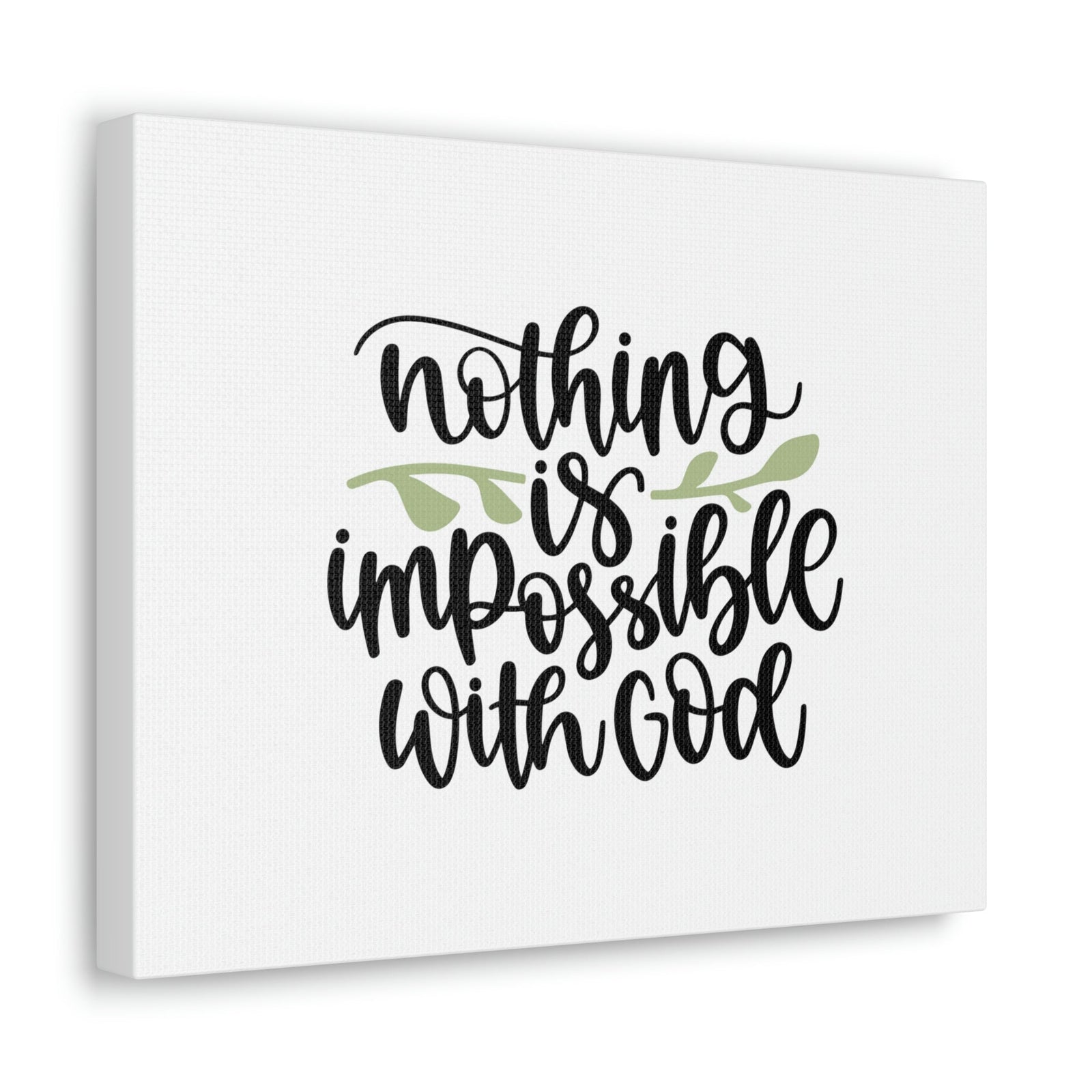 Scripture Walls Nothing Is Impossible With God Luke 1:37 Christian Wall Art Bible Verse Print Ready to Hang Unframed-Express Your Love Gifts