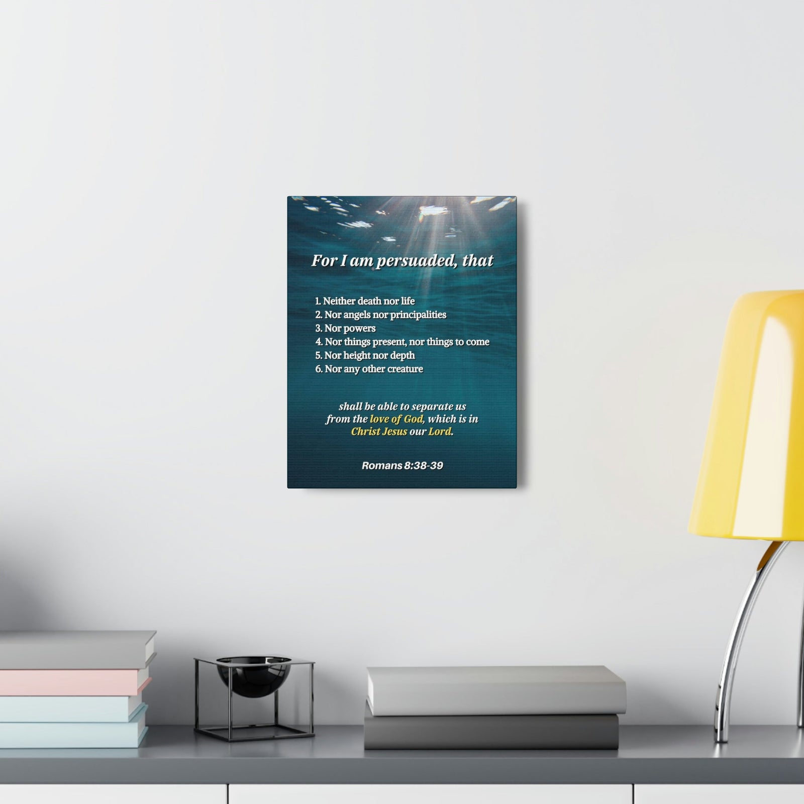 Scripture Walls Nothing Separates Us Love Of God Romans 8:39 Bible Verse Canvas Christian Wall Art Ready to Hang Unframed-Express Your Love Gifts