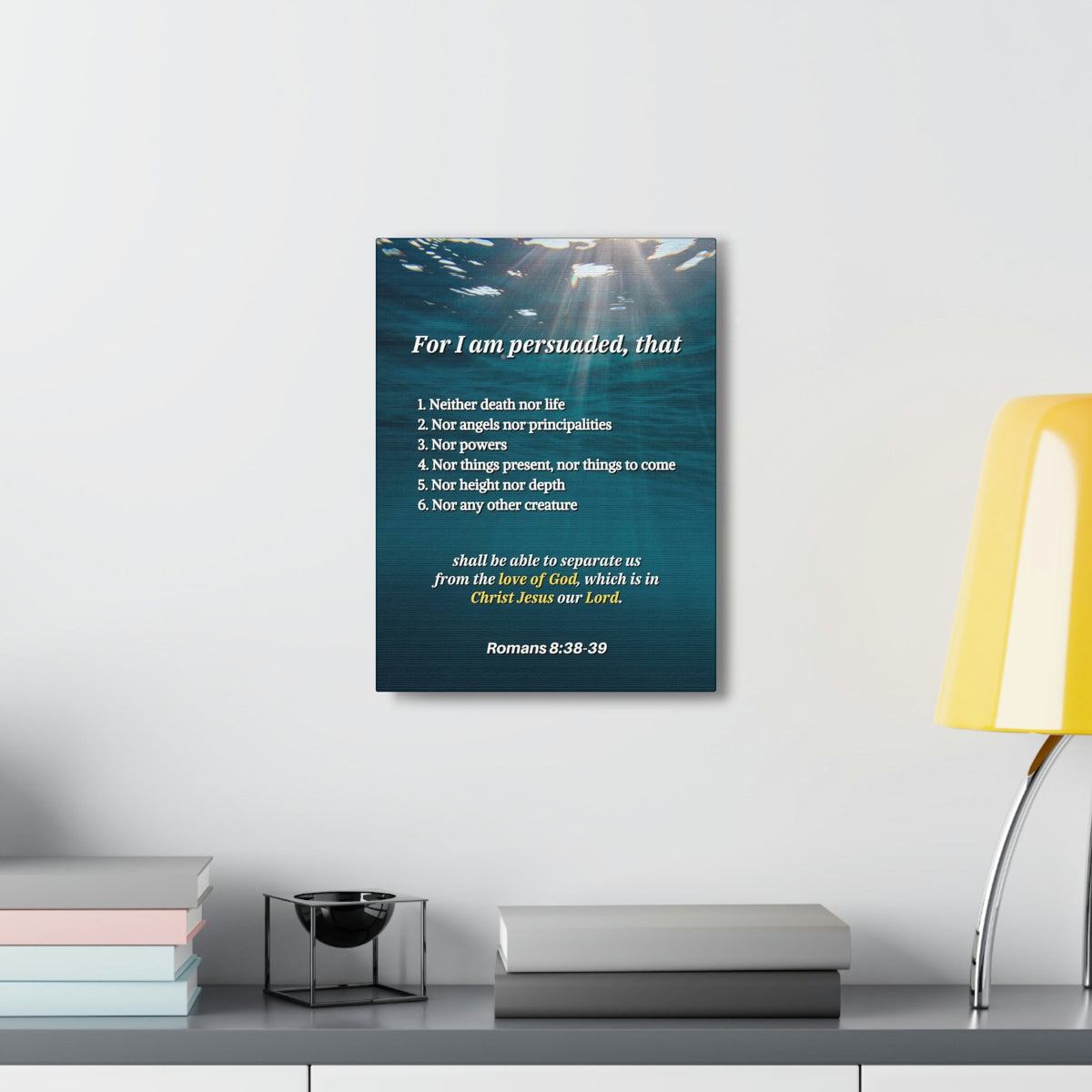 Scripture Walls Nothing Separates Us Love Of God Romans 8:39 Bible Verse Canvas Christian Wall Art Ready to Hang Unframed-Express Your Love Gifts