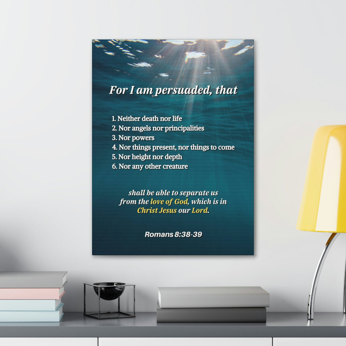 Scripture Walls Nothing Separates Us Love Of God Romans 8:39 Bible Verse Canvas Christian Wall Art Ready to Hang Unframed-Express Your Love Gifts
