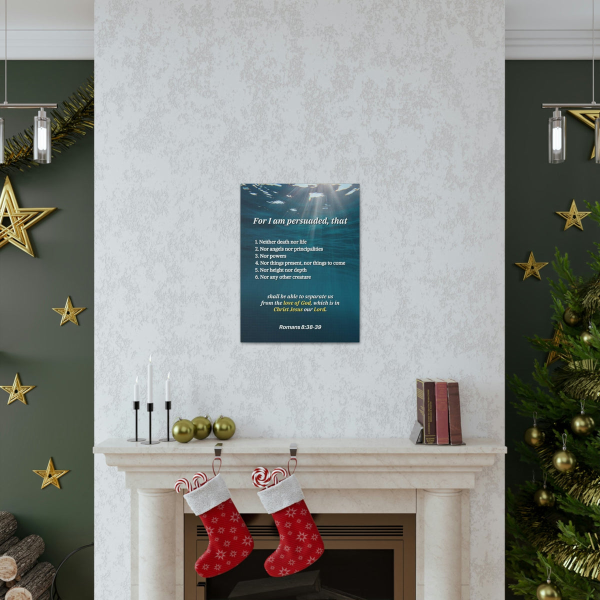 Scripture Walls Nothing Separates Us Love Of God Romans 8:39 Bible Verse Canvas Christian Wall Art Ready to Hang Unframed-Express Your Love Gifts