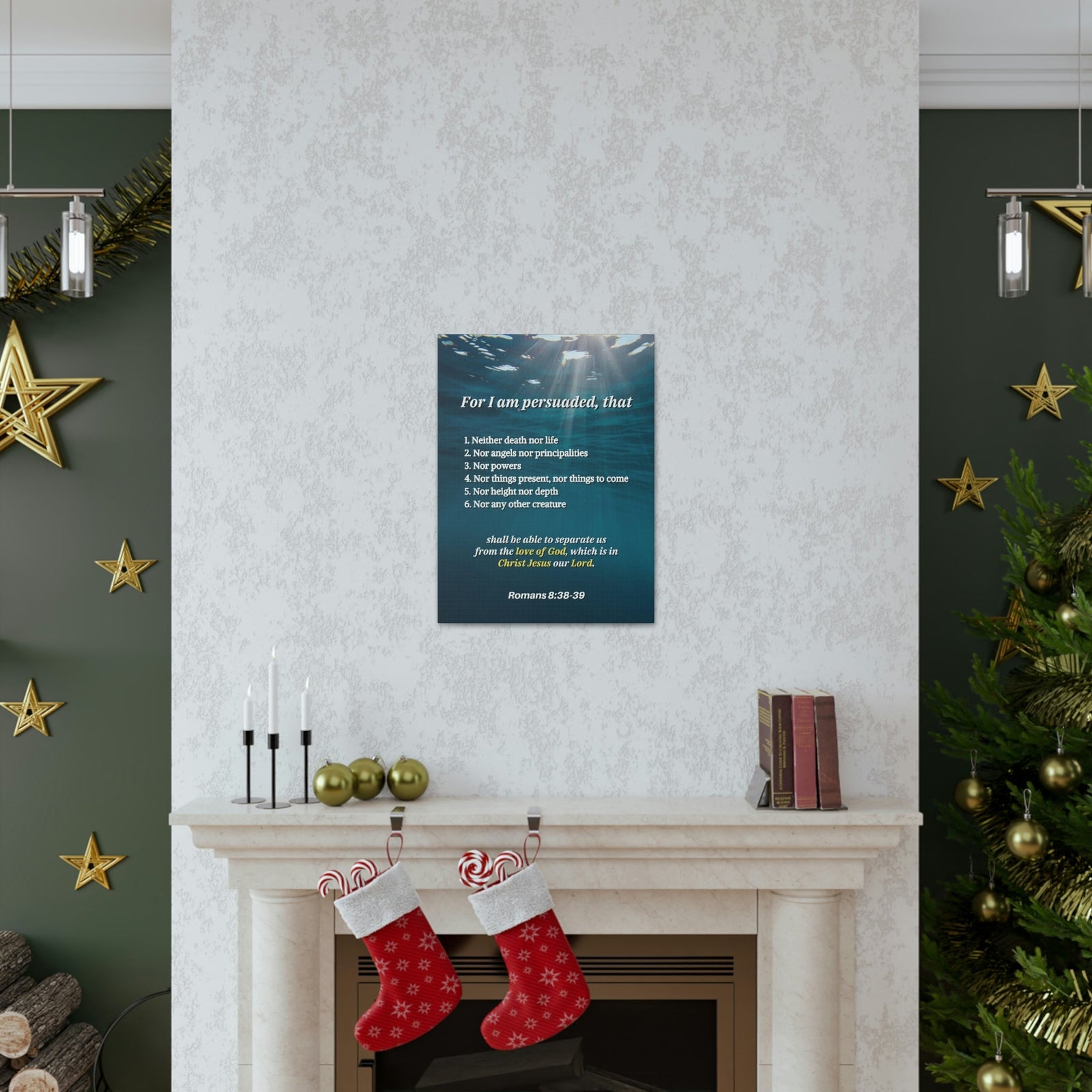 Scripture Walls Nothing Separates Us Love Of God Romans 8:39 Bible Verse Canvas Christian Wall Art Ready to Hang Unframed-Express Your Love Gifts