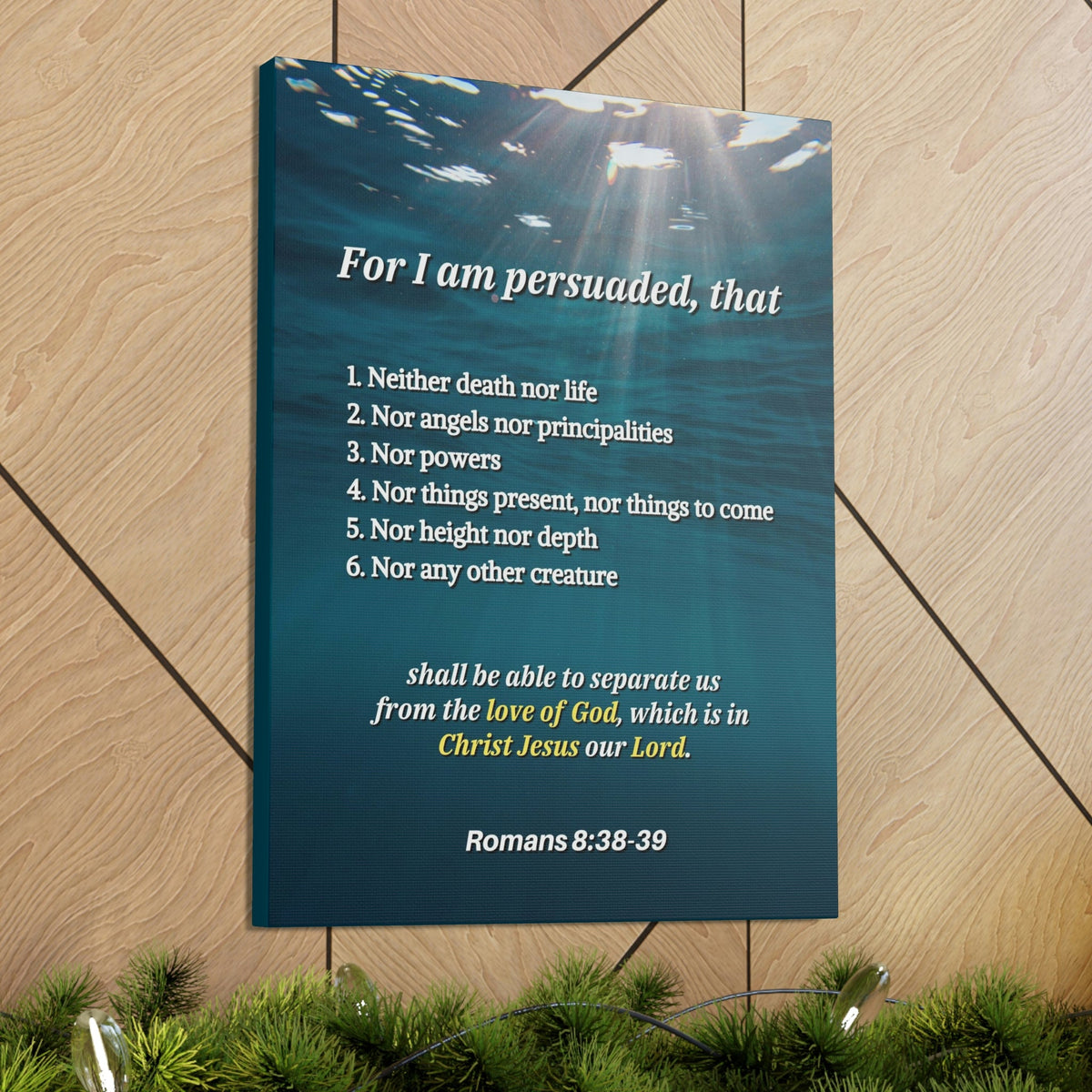 Scripture Walls Nothing Separates Us Love Of God Romans 8:39 Bible Verse Canvas Christian Wall Art Ready to Hang Unframed-Express Your Love Gifts