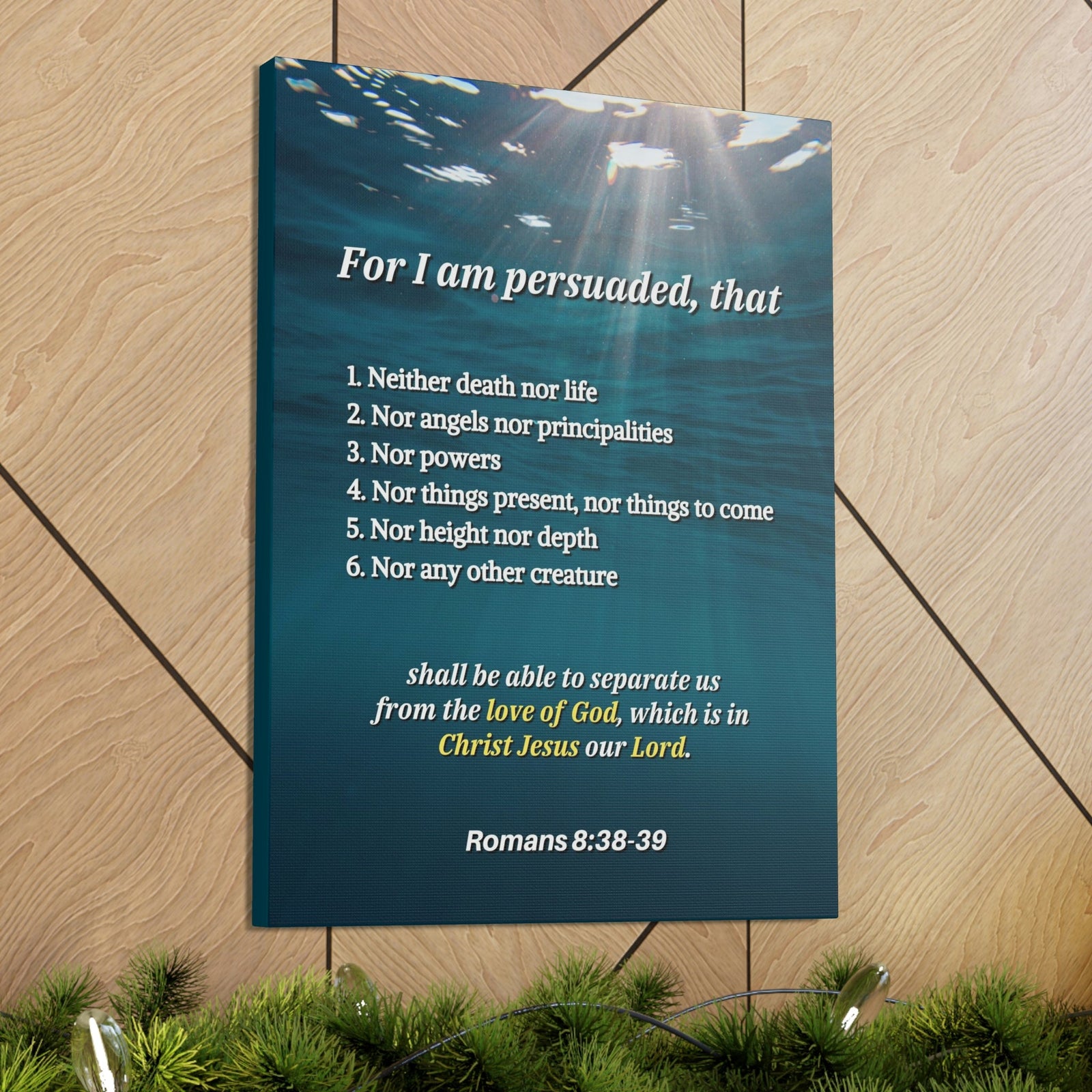 Scripture Walls Nothing Separates Us Love Of God Romans 8:39 Bible Verse Canvas Christian Wall Art Ready to Hang Unframed-Express Your Love Gifts