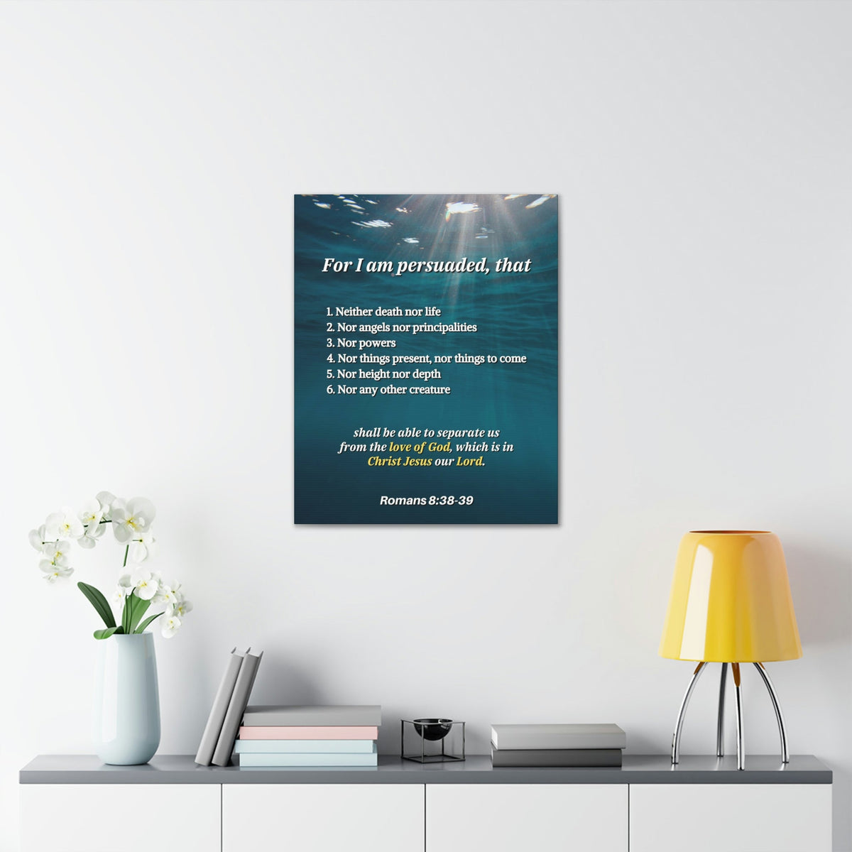 Scripture Walls Nothing Separates Us Love Of God Romans 8:39 Bible Verse Canvas Christian Wall Art Ready to Hang Unframed-Express Your Love Gifts