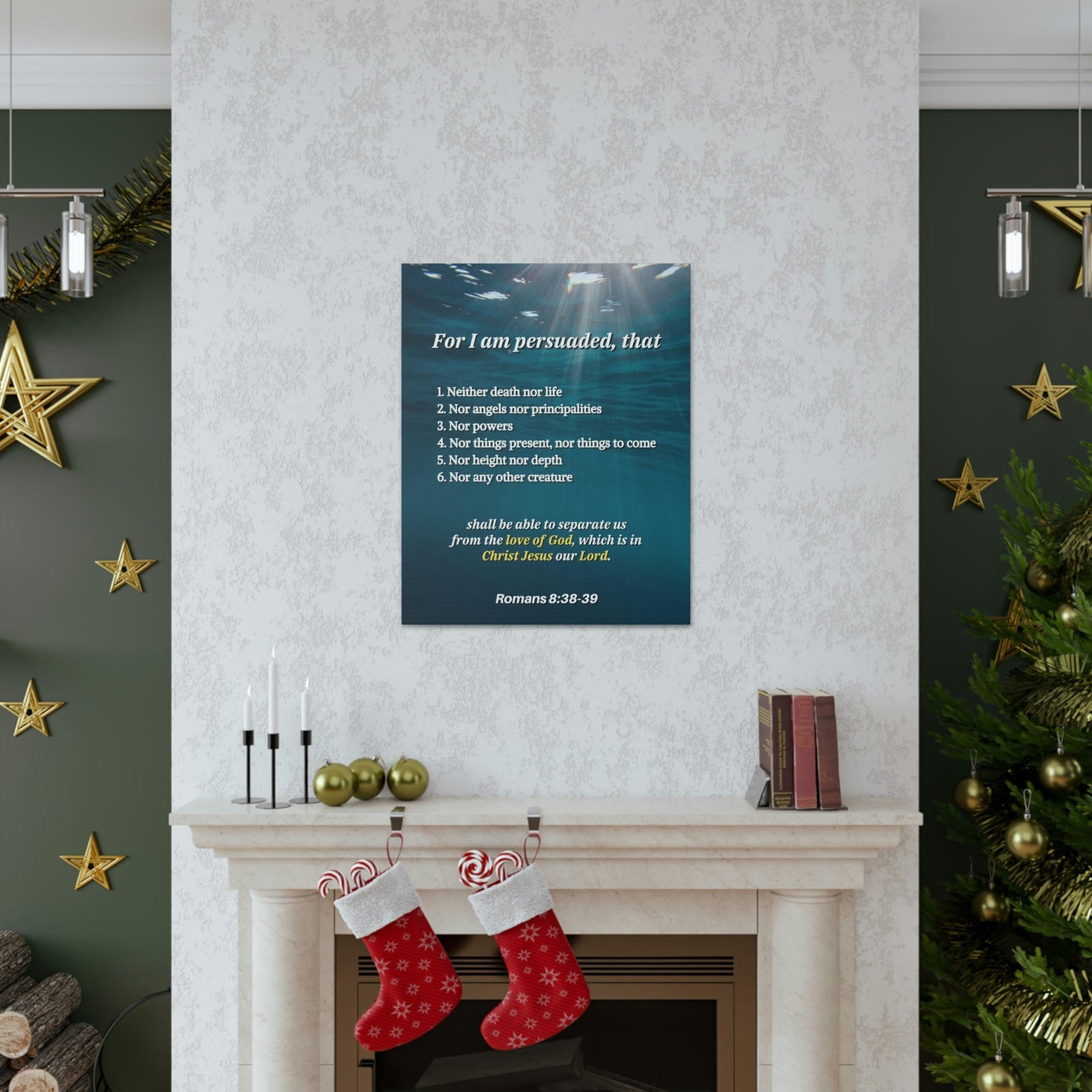 Scripture Walls Nothing Separates Us Love Of God Romans 8:39 Bible Verse Canvas Christian Wall Art Ready to Hang Unframed-Express Your Love Gifts