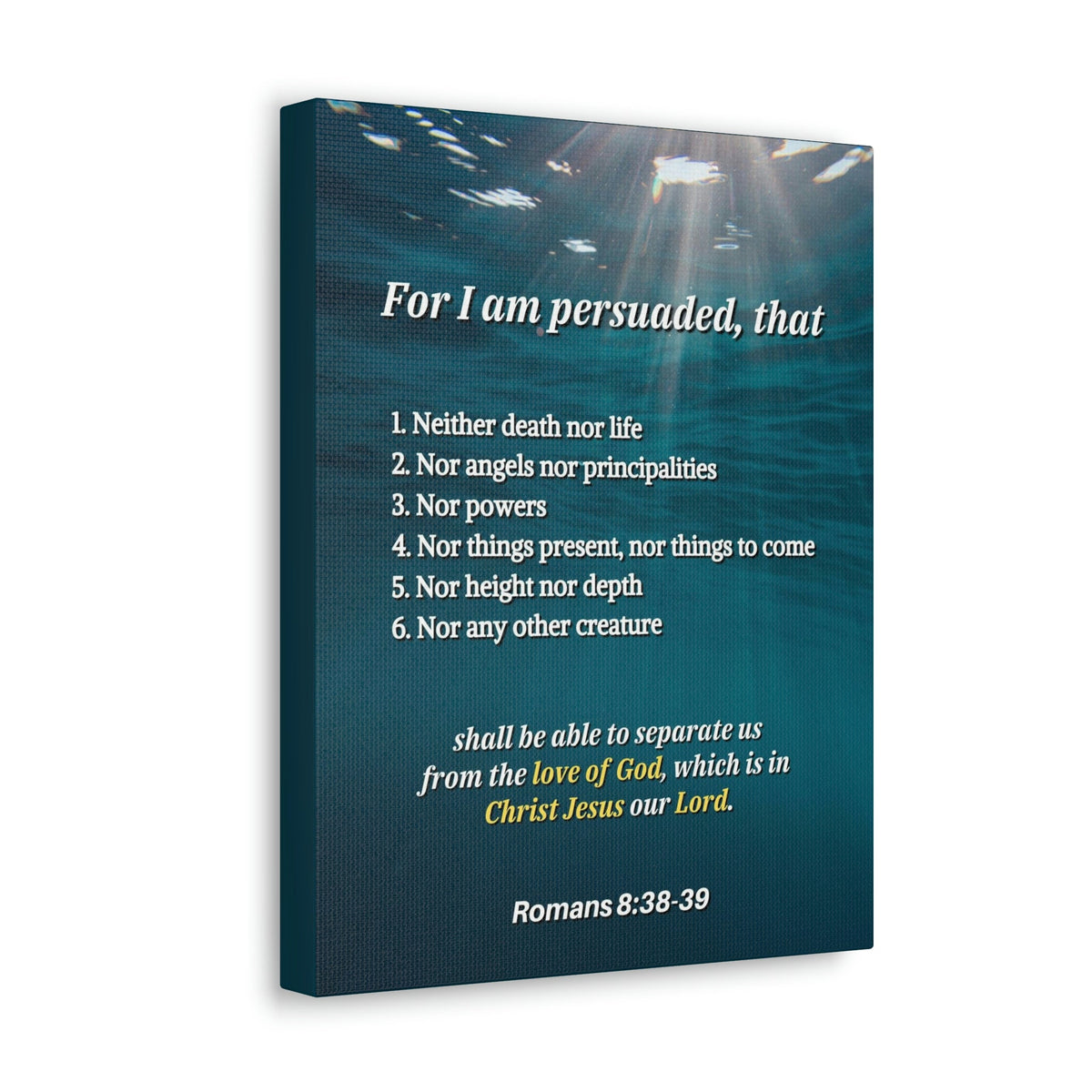 Scripture Walls Nothing Separates Us Love Of God Romans 8:39 Bible Verse Canvas Christian Wall Art Ready to Hang Unframed-Express Your Love Gifts