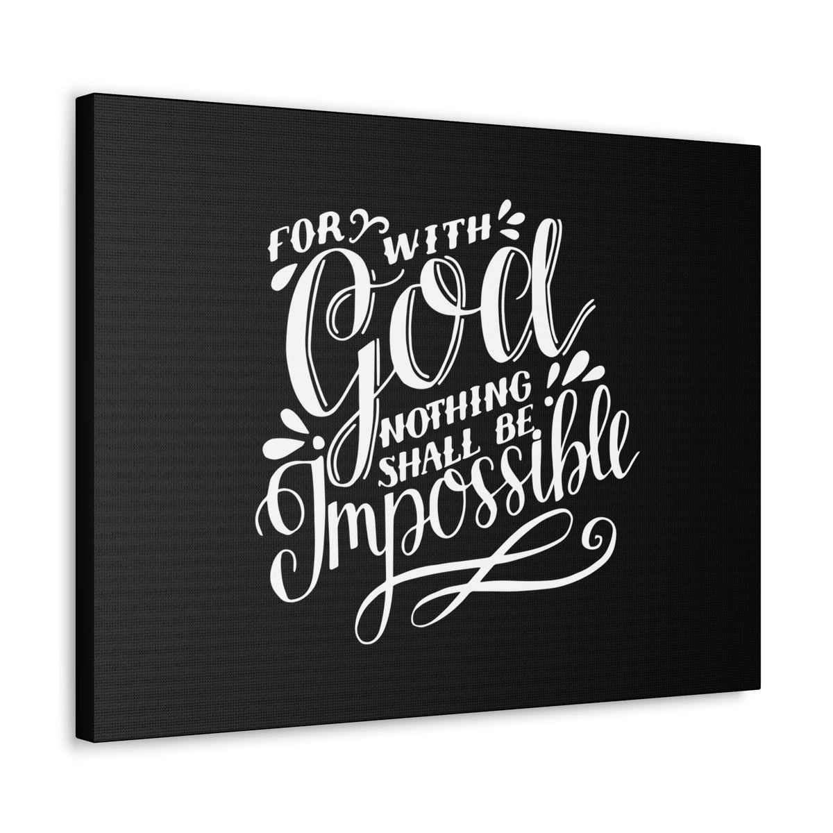 Scripture Walls Nothing Shall Be Impossible Luke 1:37 Calligraphy Christian Wall Art Bible Verse Print Ready to Hang Unframed-Express Your Love Gifts