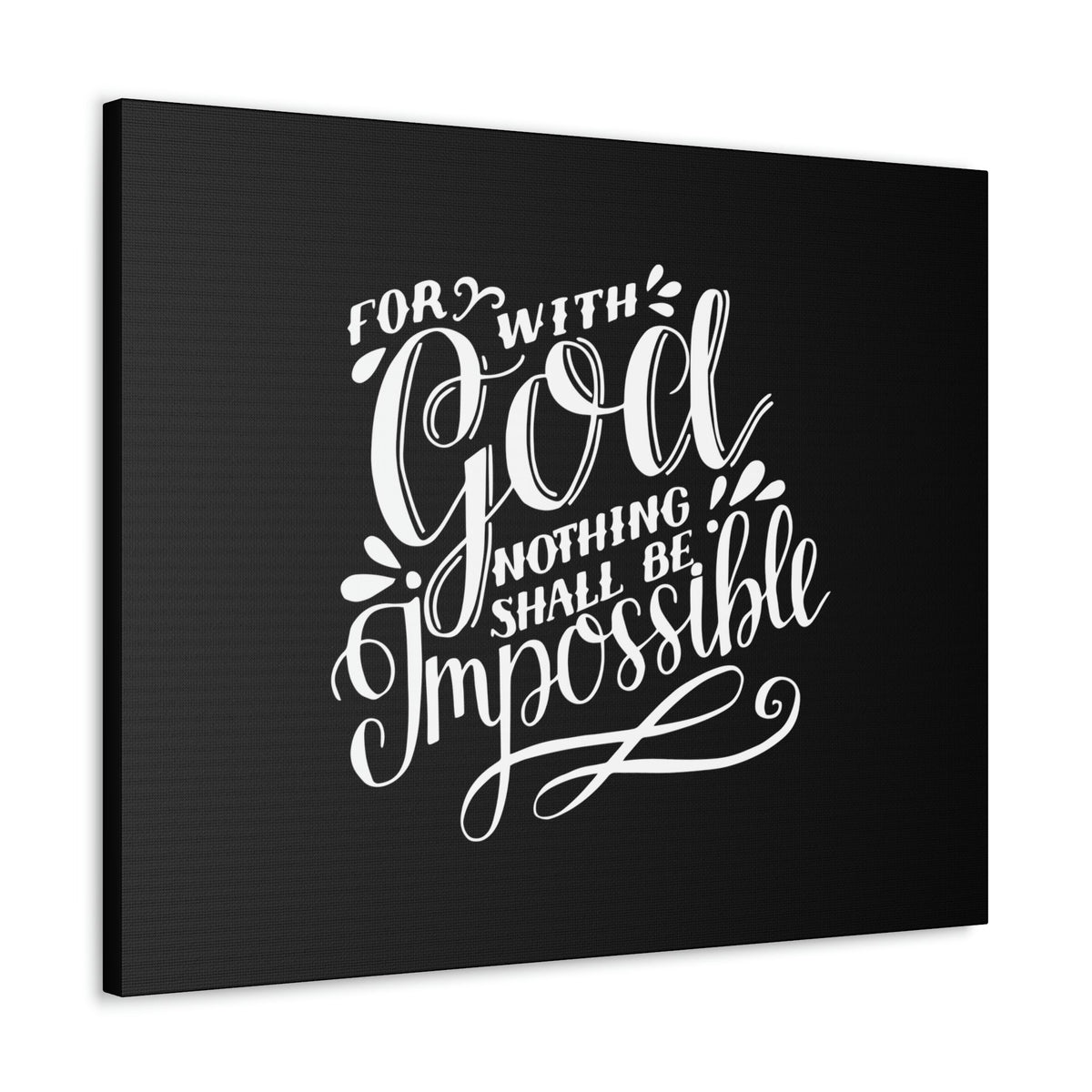 Scripture Walls Nothing Shall Be Impossible Luke 1:37 Calligraphy Christian Wall Art Bible Verse Print Ready to Hang Unframed-Express Your Love Gifts
