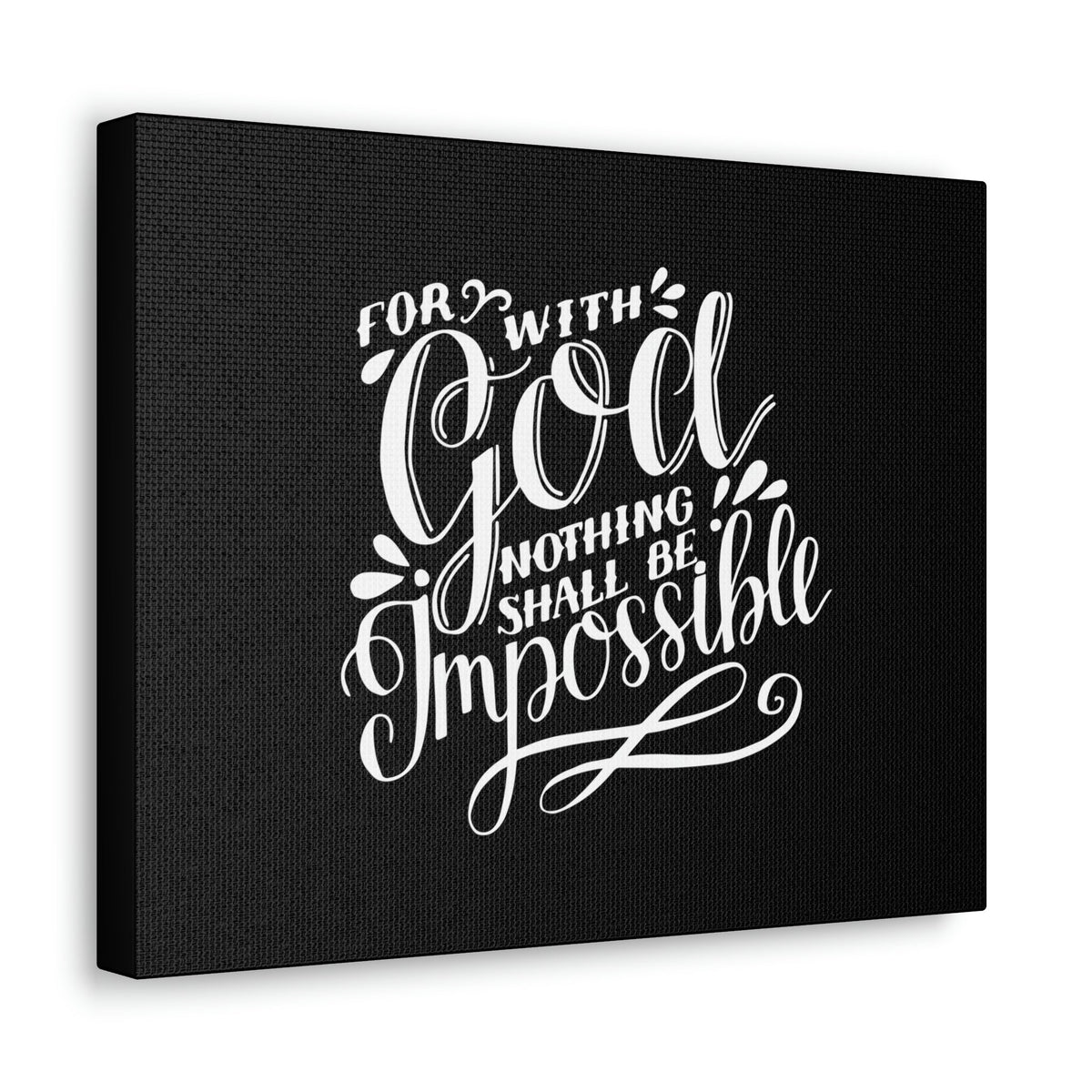 Scripture Walls Nothing Shall Be Impossible Luke 1:37 Calligraphy Christian Wall Art Bible Verse Print Ready to Hang Unframed-Express Your Love Gifts