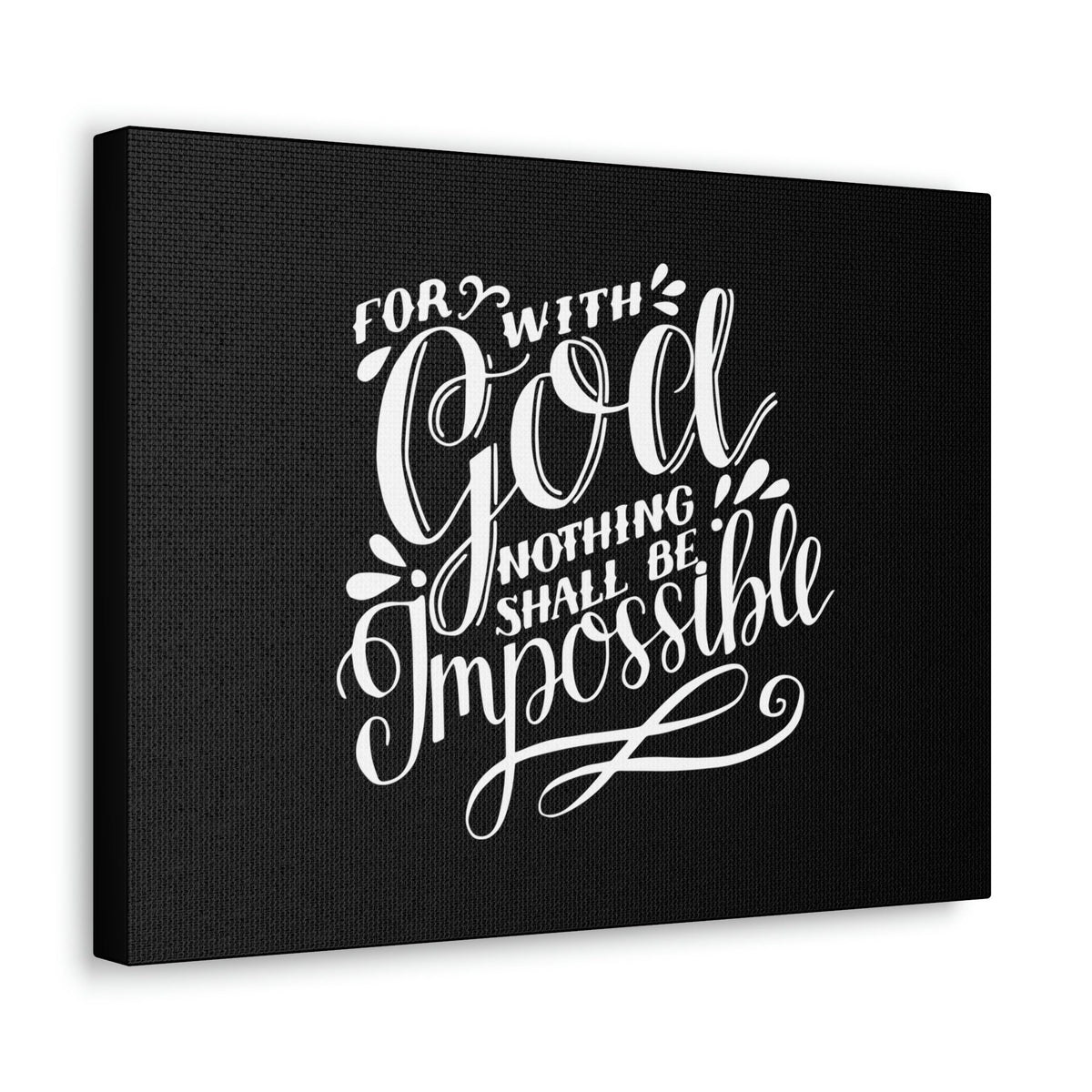 Scripture Walls Nothing Shall Be Impossible Luke 1:37 Calligraphy Christian Wall Art Bible Verse Print Ready to Hang Unframed-Express Your Love Gifts