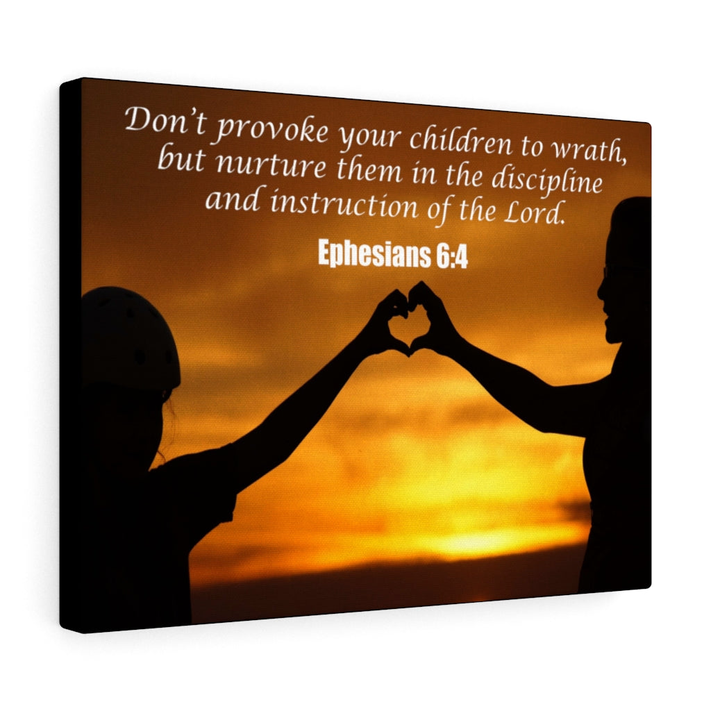 Scripture Walls Nurture and Admonition Ephesians 6:4 Bible Verse Canvas Christian Wall Art Ready to Hang Unframed-Express Your Love Gifts
