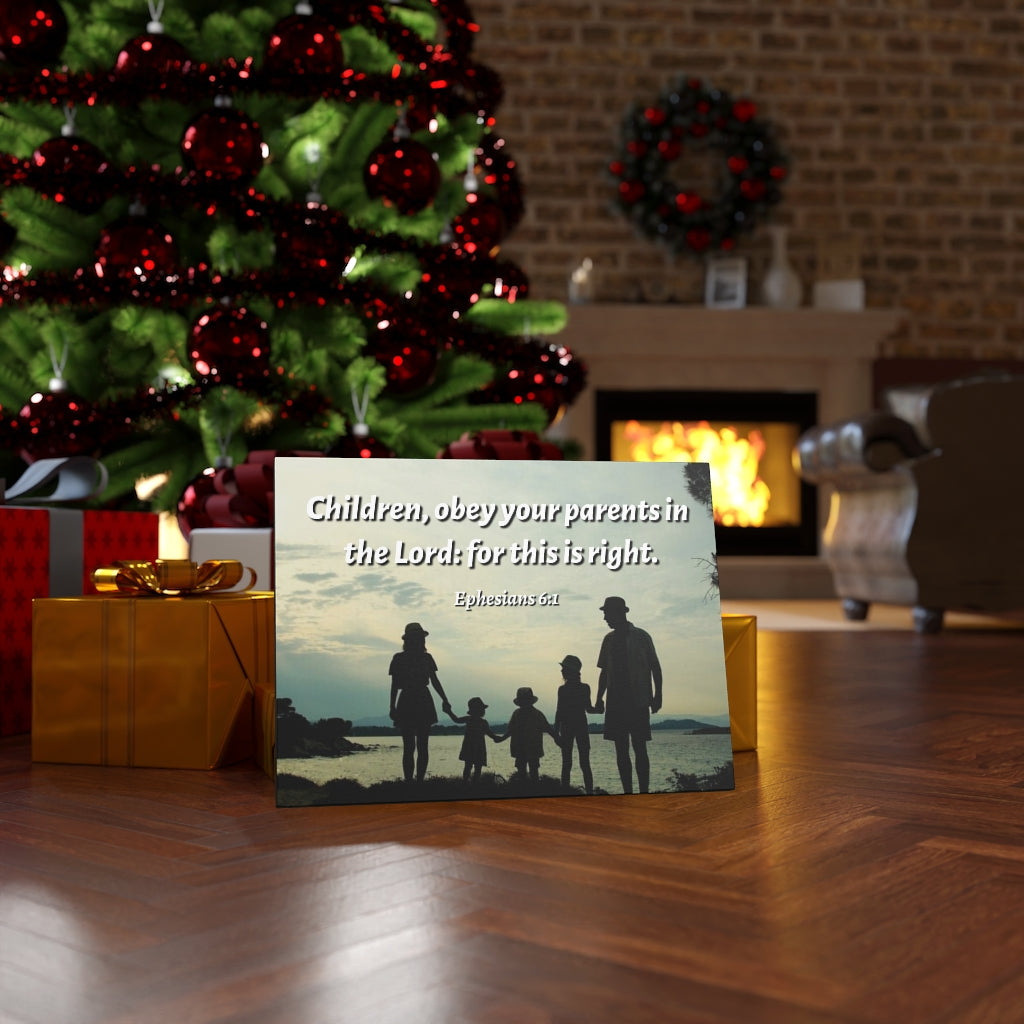 Scripture Walls Obey Your PArents Ephesians 6:1 Bible Verse Canvas Christian Wall Art Ready to Hang Unframed-Express Your Love Gifts