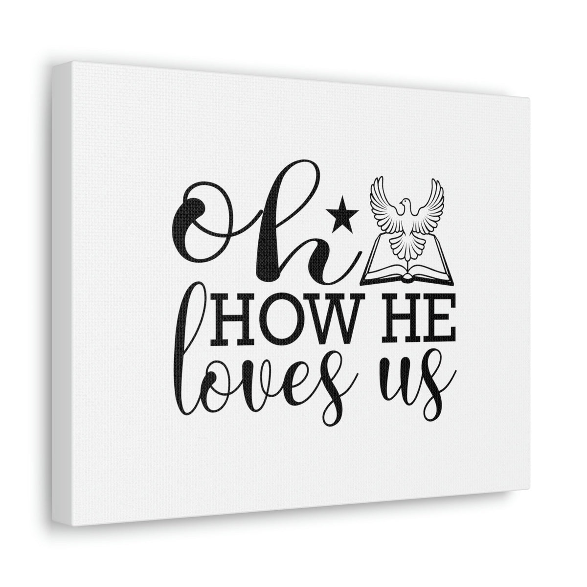 Scripture Walls Oh How He Loves Us John 3:16 Christian Wall Art Bible Verse Print Ready to Hang Unframed-Express Your Love Gifts