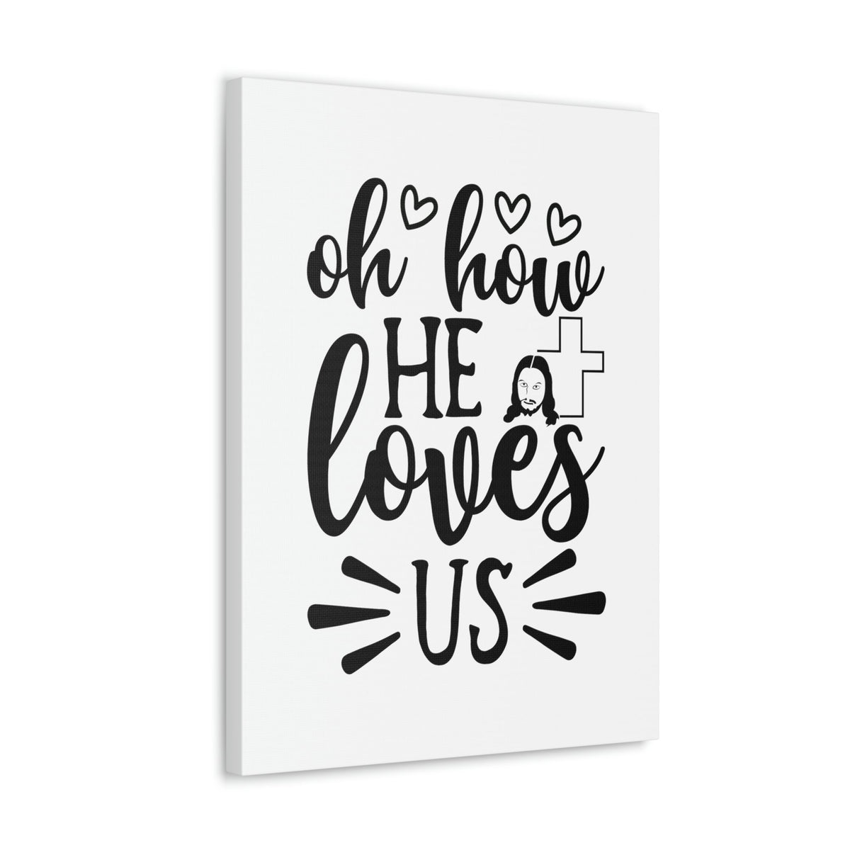 Scripture Walls Oh How He Loves Us ROMANS 5:8 Christian Wall Art Print Ready to Hang Unframed-Express Your Love Gifts