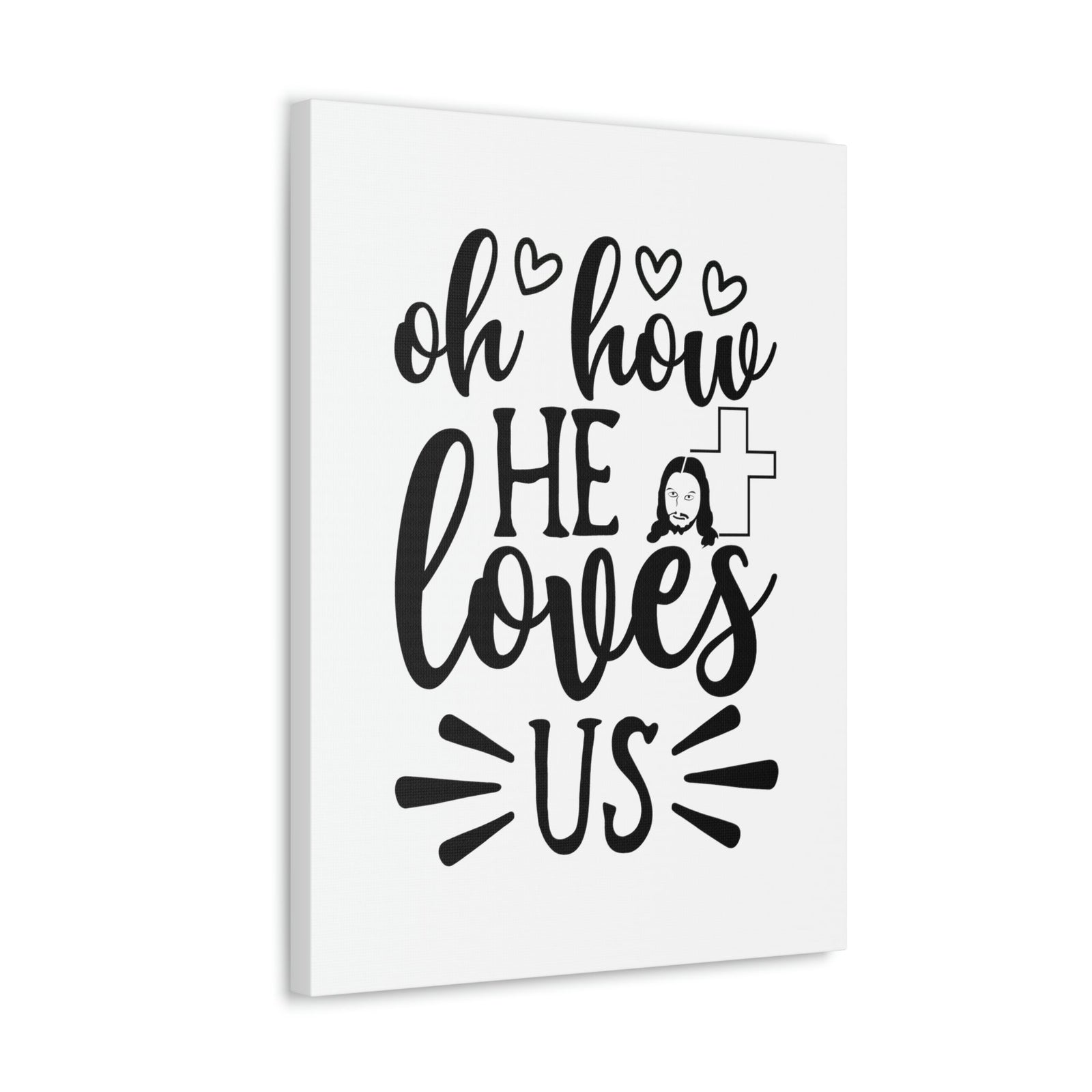 Scripture Walls Oh How He Loves Us ROMANS 5:8 Christian Wall Art Print Ready to Hang Unframed-Express Your Love Gifts