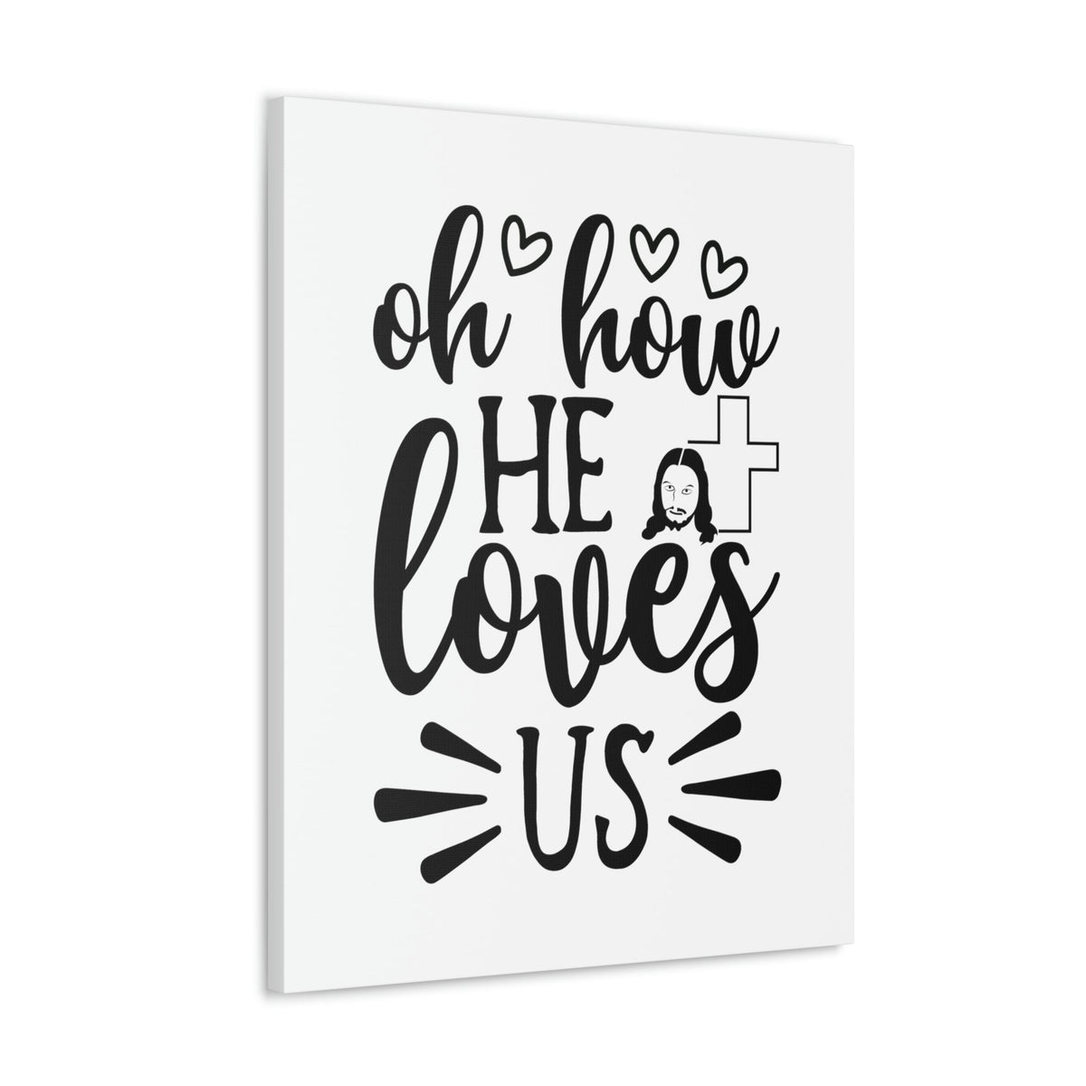 Scripture Walls Oh How He Loves Us ROMANS 5:8 Christian Wall Art Print Ready to Hang Unframed-Express Your Love Gifts