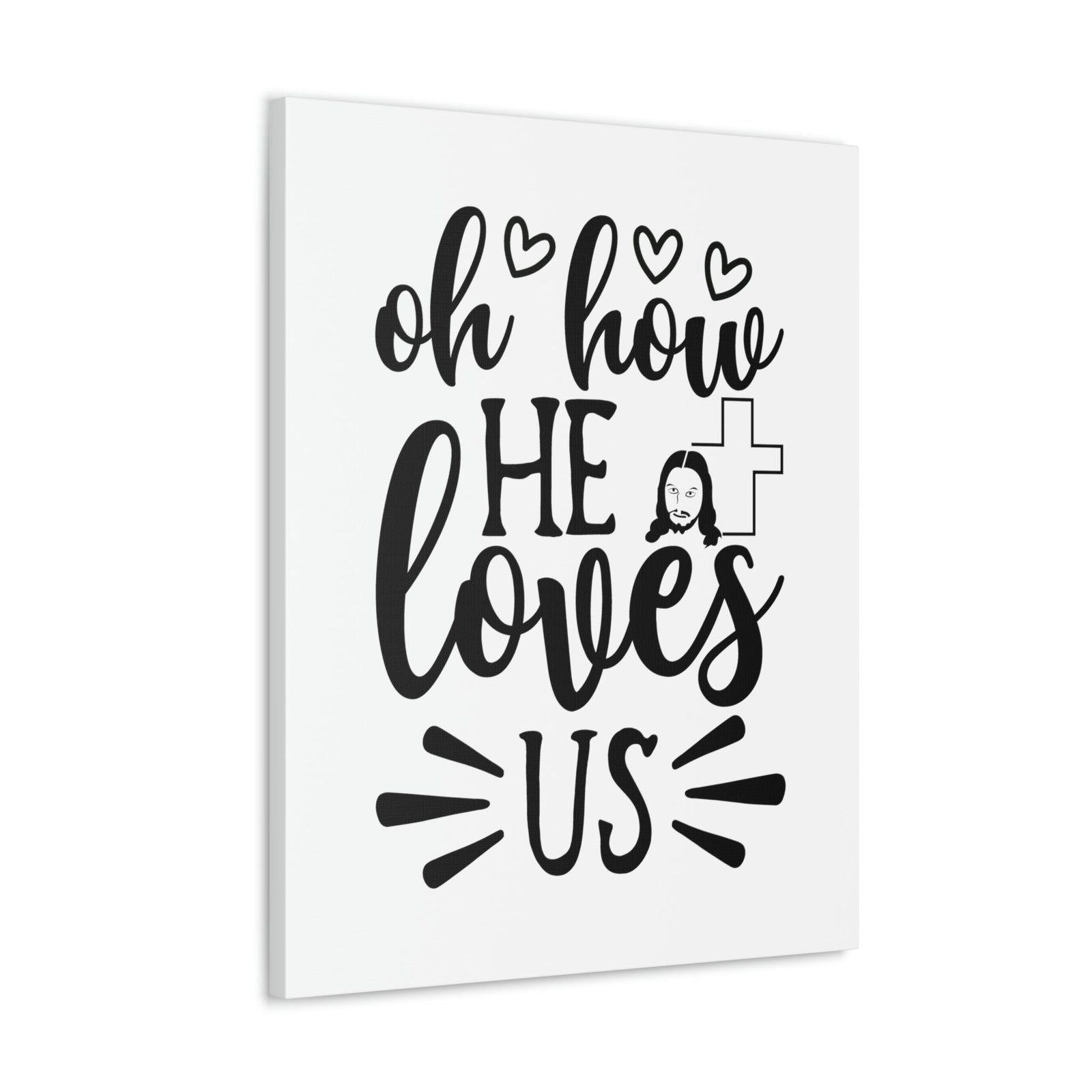 Scripture Walls Oh How He Loves Us ROMANS 5:8 Christian Wall Art Print Ready to Hang Unframed-Express Your Love Gifts