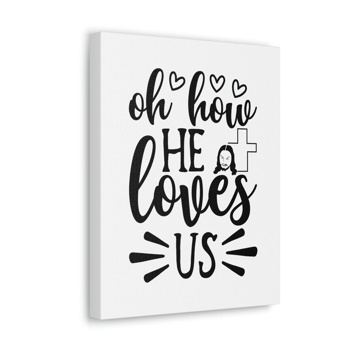 Scripture Walls Oh How He Loves Us ROMANS 5:8 Christian Wall Art Print Ready to Hang Unframed-Express Your Love Gifts