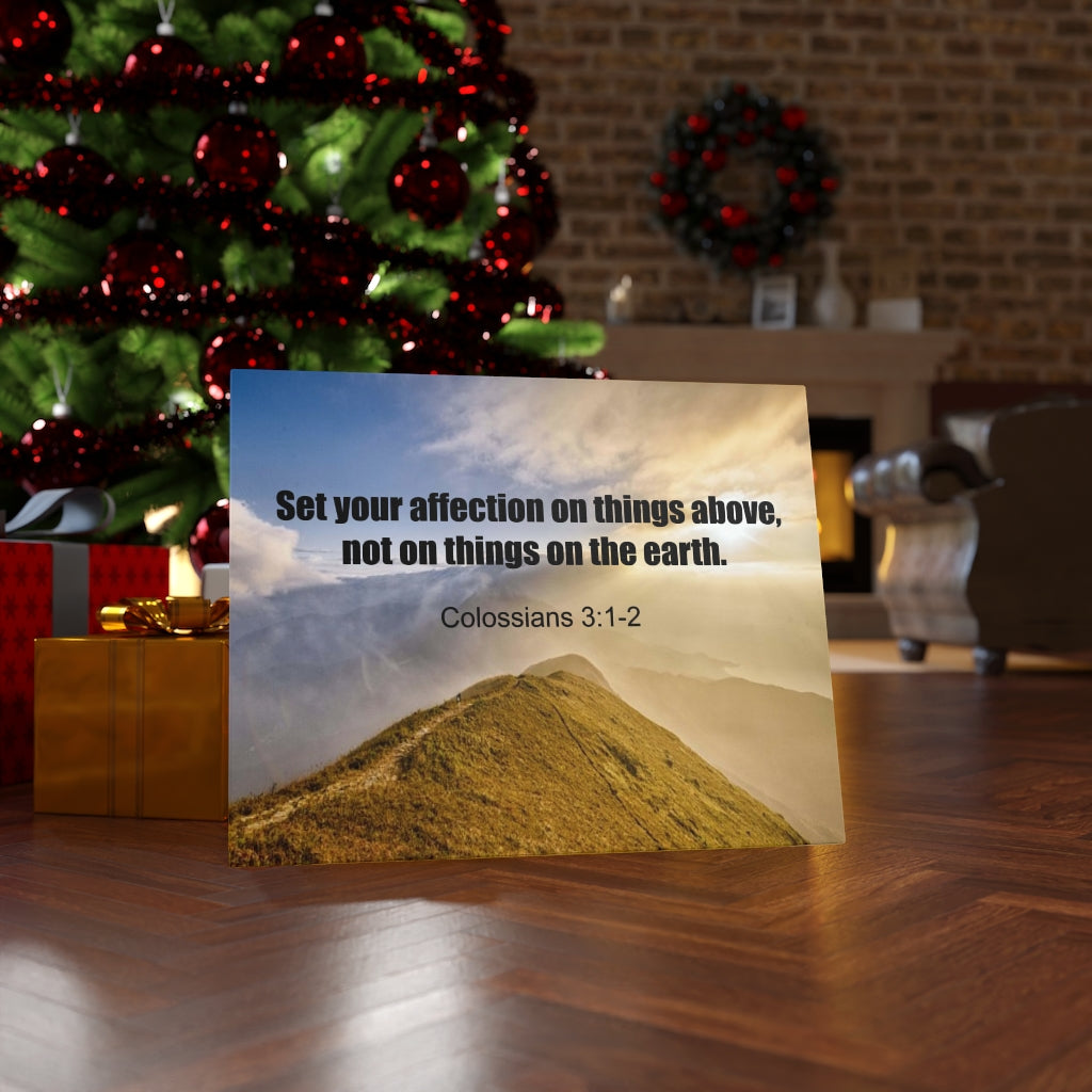 Scripture Walls On Things Above Colossians 3:2 Bible Verse Canvas Christian Wall Art Ready to Hang Unframed-Express Your Love Gifts