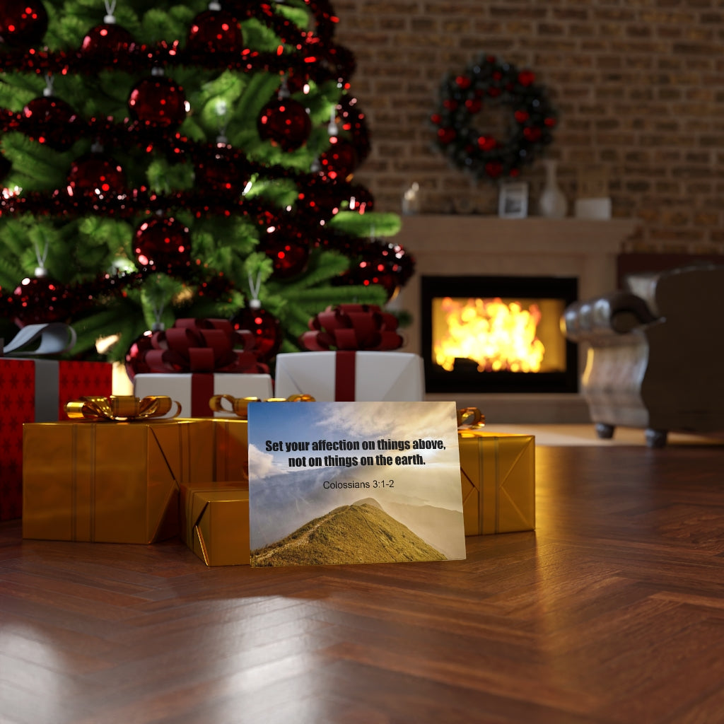 Scripture Walls On Things Above Colossians 3:2 Bible Verse Canvas Christian Wall Art Ready to Hang Unframed-Express Your Love Gifts