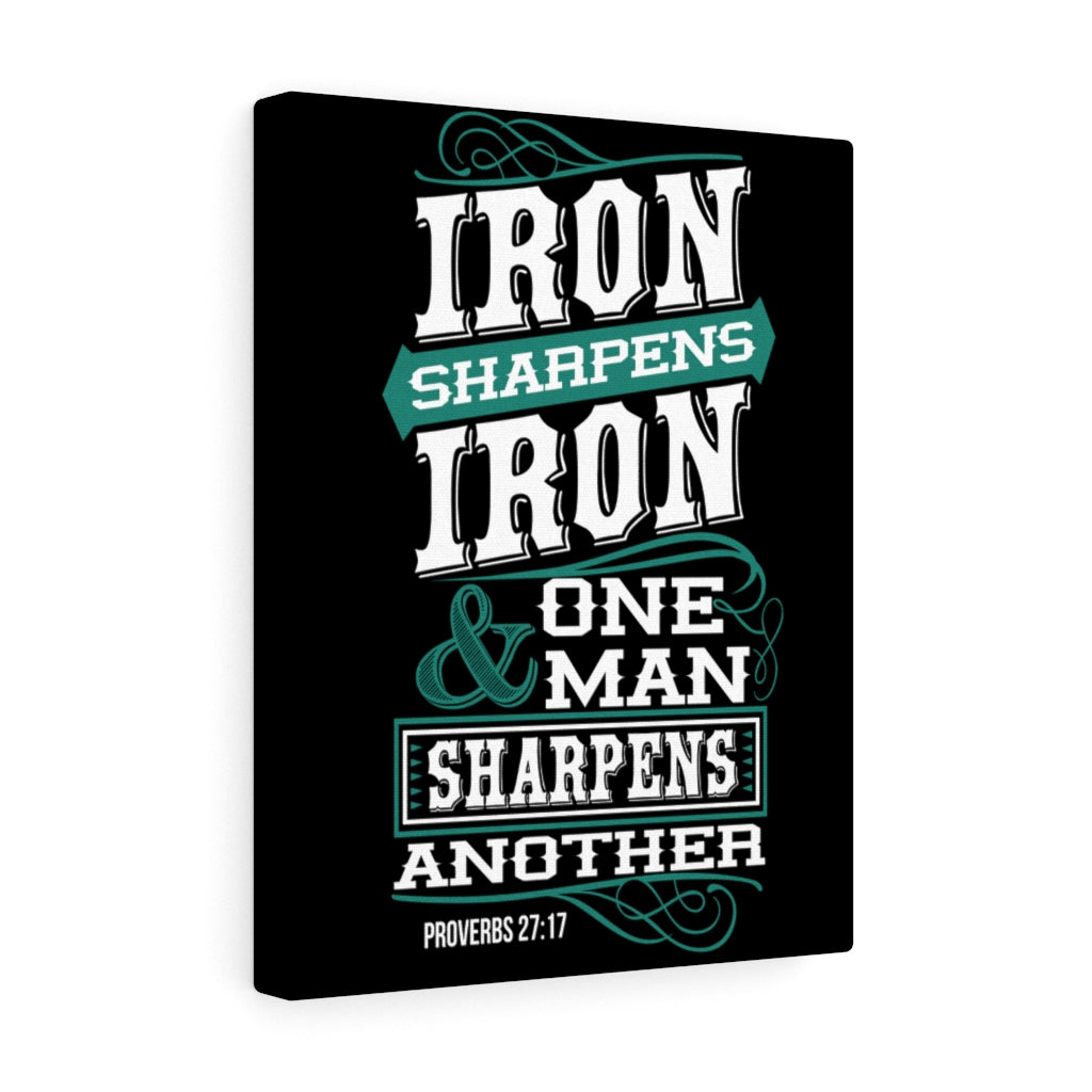 Scripture Walls One Man Sharpens Another Proverbs 27:17 Bible Verse Canvas Christian Wall Art Ready to Hang Unframed-Express Your Love Gifts