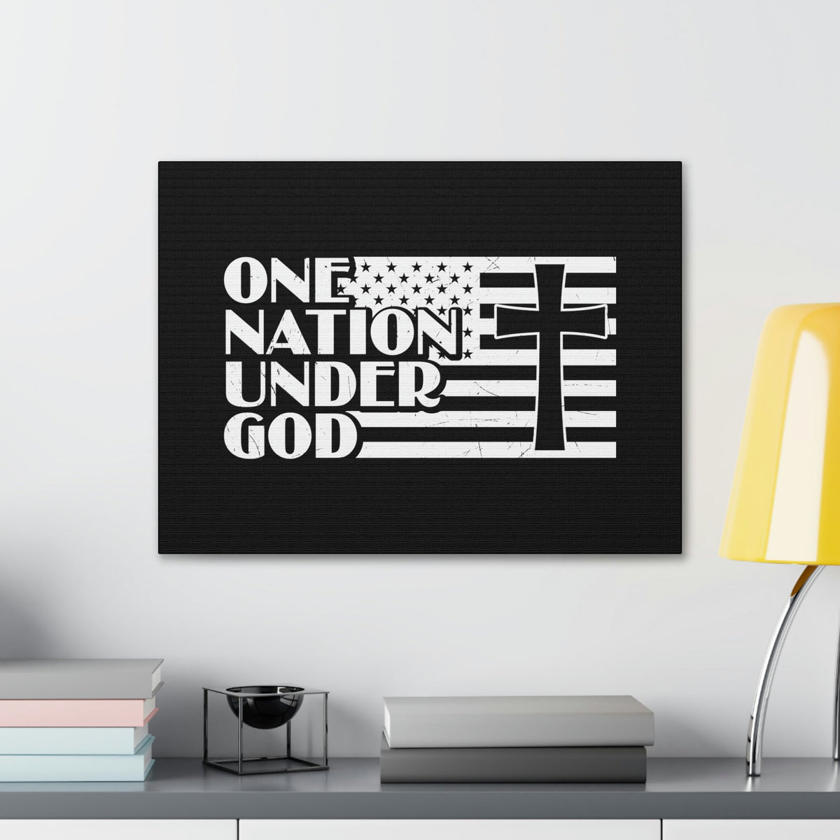 Scripture Walls One Nation Under God Matthew 28:18 Christian Wall Art Bible Verse Print Ready to Hang Unframed-Express Your Love Gifts