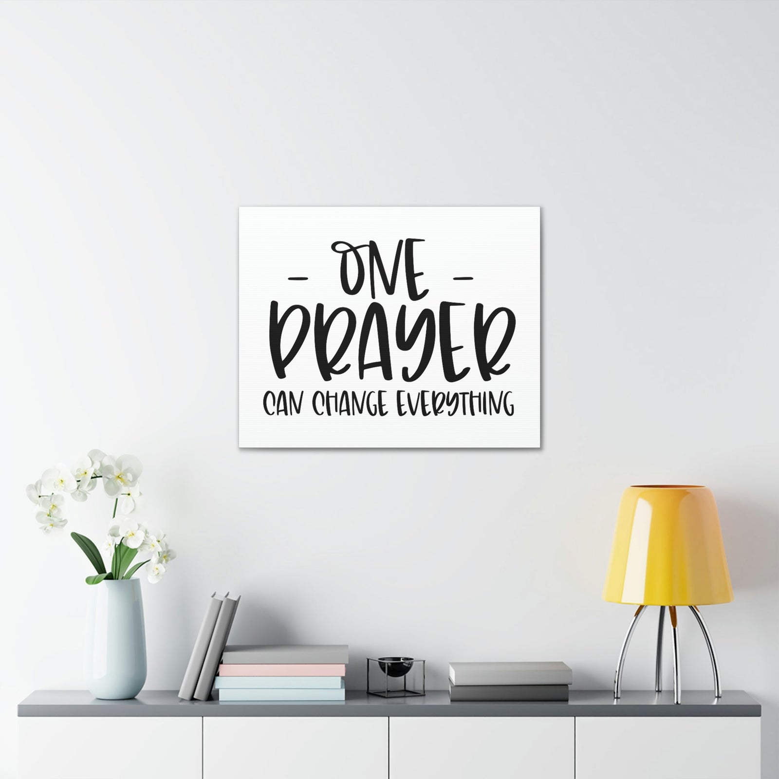 Scripture Walls One Prayer Can Change Everything Matthew 21:22 Christian Wall Art Print Ready to Hang Unframed-Express Your Love Gifts