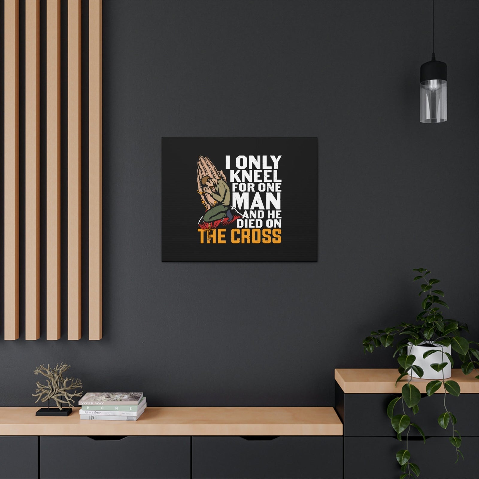 Scripture Walls Only Kneel For One Man Psalm 95:6 Christian Wall Art Bible Verse Print Ready to Hang Unframed-Express Your Love Gifts