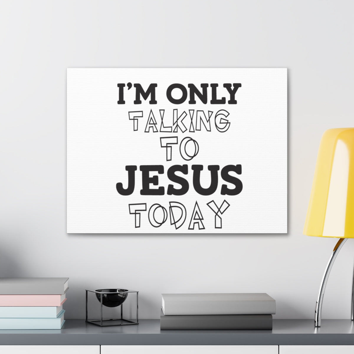 Scripture Walls Only Talking To Jesus Matthew 22:37 White Christian Wall Art Bible Verse Print Ready to Hang Unframed-Express Your Love Gifts