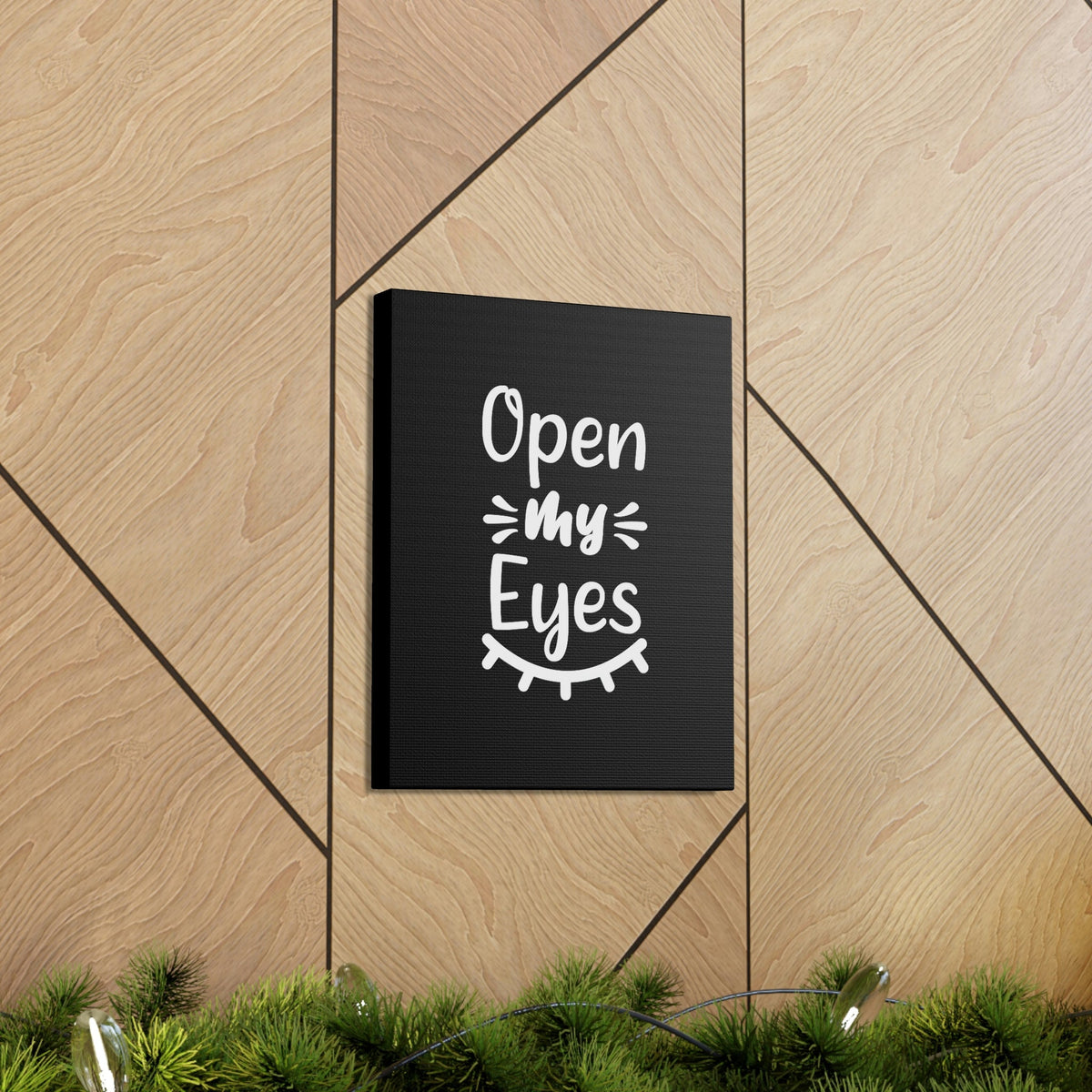 Scripture Walls Open My Eyes Psalm 119:18 Black Christian Wall Art Bible Verse Print Ready to Hang Unframed-Express Your Love Gifts