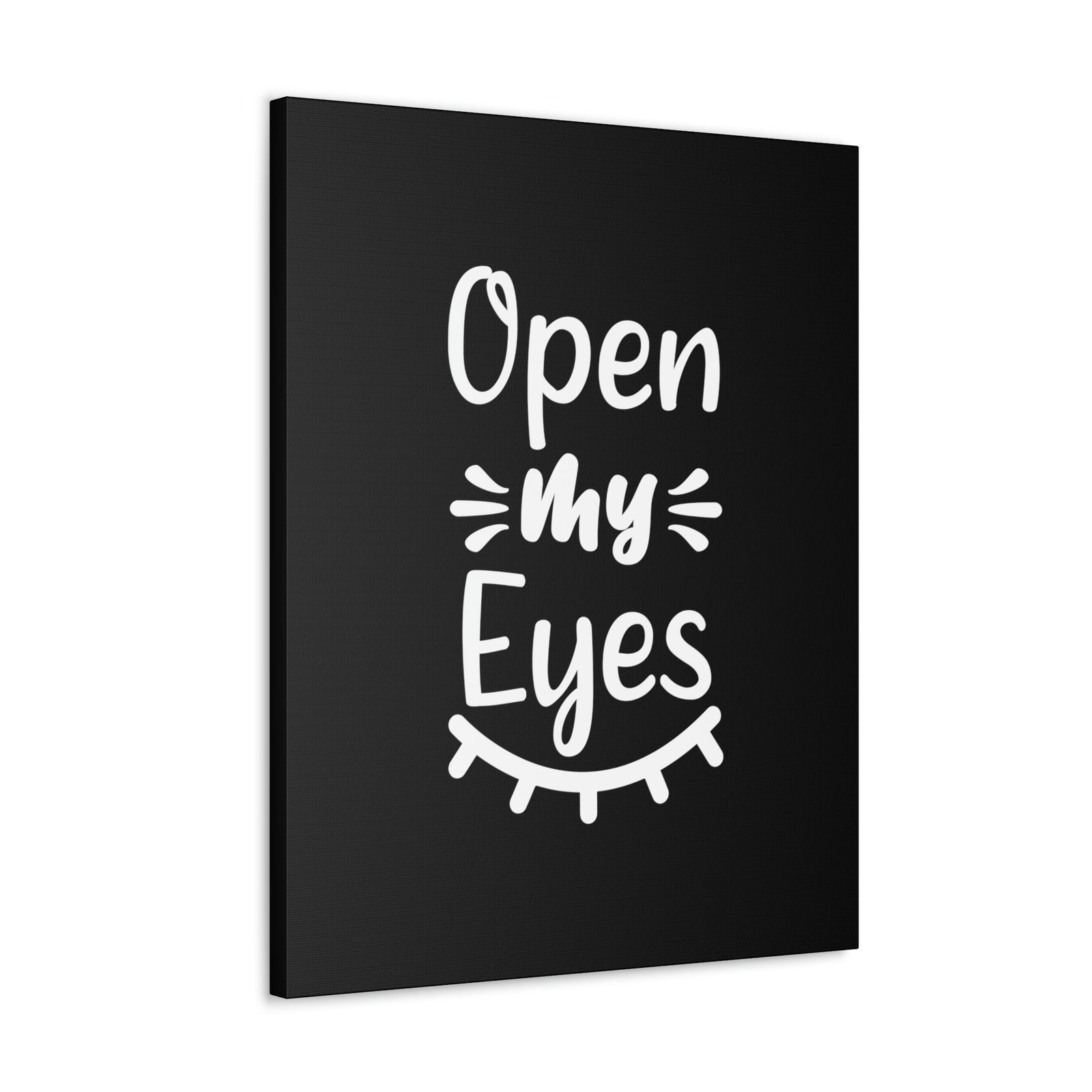 Scripture Walls Open My Eyes Psalm 119:18 Black Christian Wall Art Bible Verse Print Ready to Hang Unframed-Express Your Love Gifts