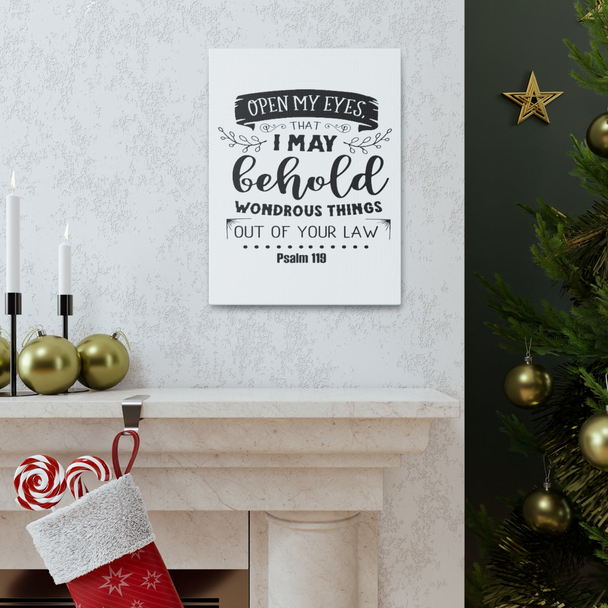 Scripture Walls Open My Eyes Psalms 119 Christian Wall Art Print Ready to Hang Unframed-Express Your Love Gifts