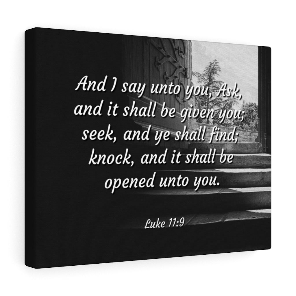 Scripture Walls Opened Luke 1:9 Bible Verse Canvas Christian Wall Art Ready to Hang Unframed-Express Your Love Gifts