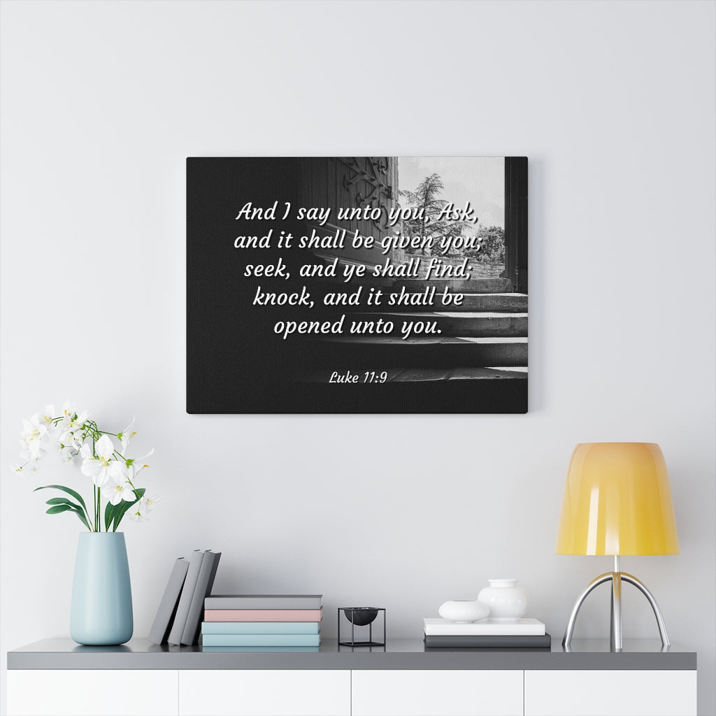 Scripture Walls Opened Luke 1:9 Bible Verse Canvas Christian Wall Art Ready to Hang Unframed-Express Your Love Gifts