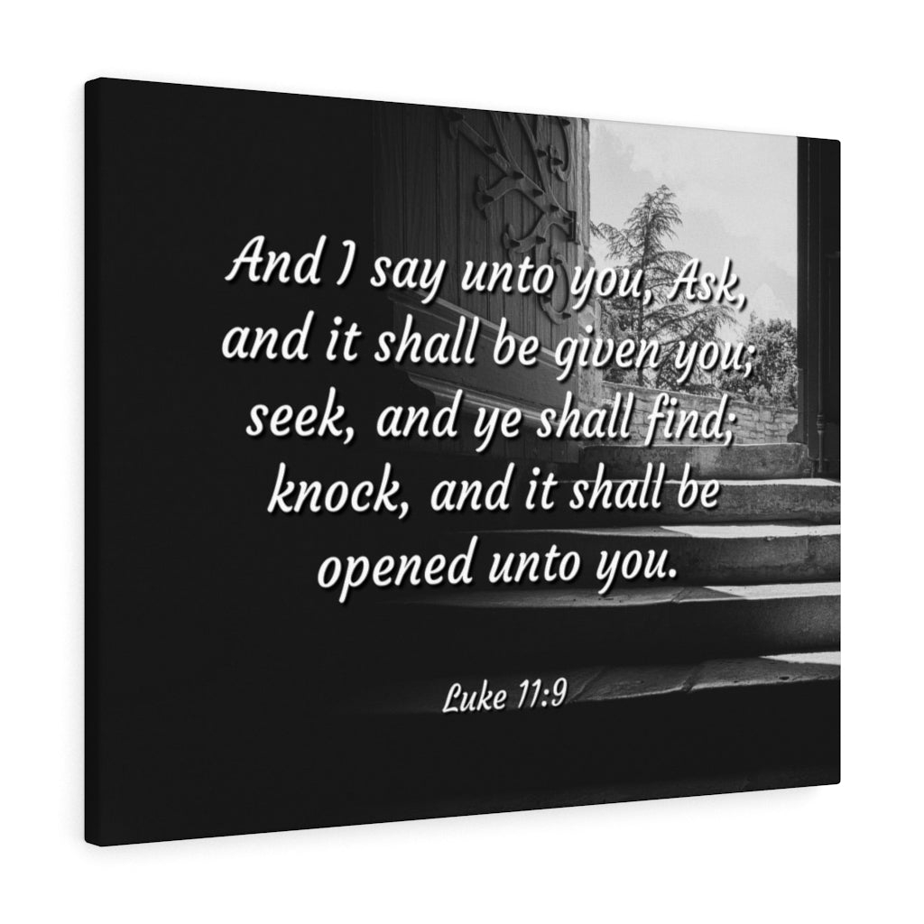 Scripture Walls Opened Luke 1:9 Bible Verse Canvas Christian Wall Art Ready to Hang Unframed-Express Your Love Gifts