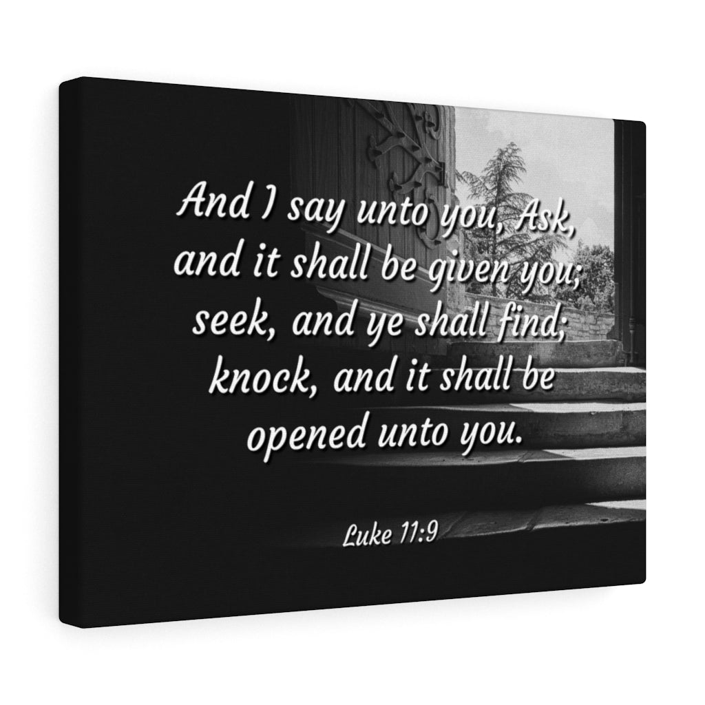 Scripture Walls Opened Luke 1:9 Bible Verse Canvas Christian Wall Art Ready to Hang Unframed-Express Your Love Gifts