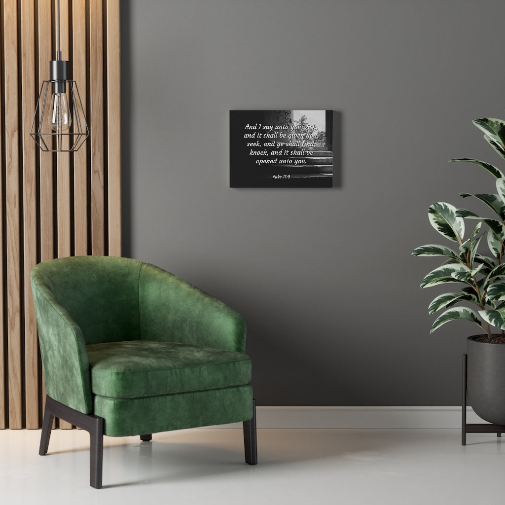 Scripture Walls Opened Luke 1:9 Bible Verse Canvas Christian Wall Art Ready to Hang Unframed-Express Your Love Gifts