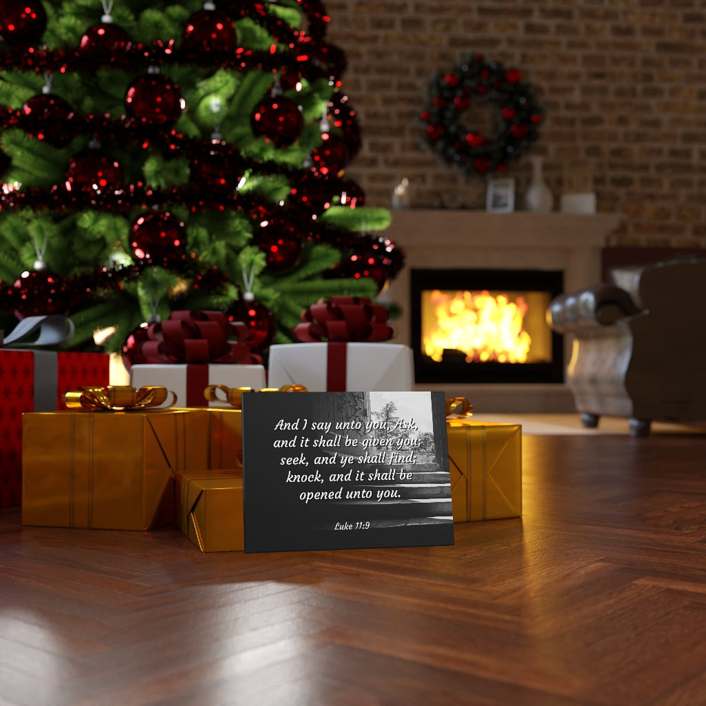 Scripture Walls Opened Luke 1:9 Bible Verse Canvas Christian Wall Art Ready to Hang Unframed-Express Your Love Gifts