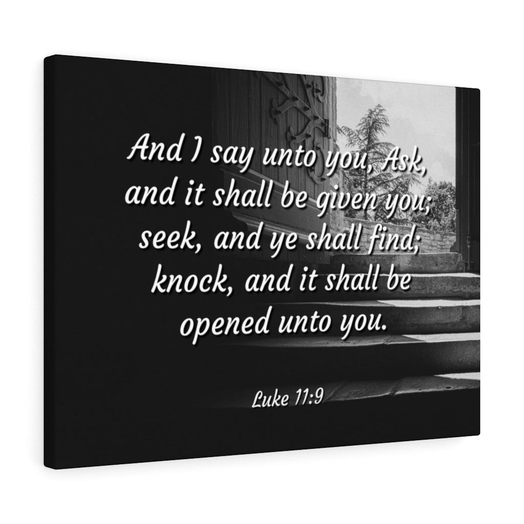 Scripture Walls Opened Luke 1:9 Bible Verse Canvas Christian Wall Art Ready to Hang Unframed-Express Your Love Gifts