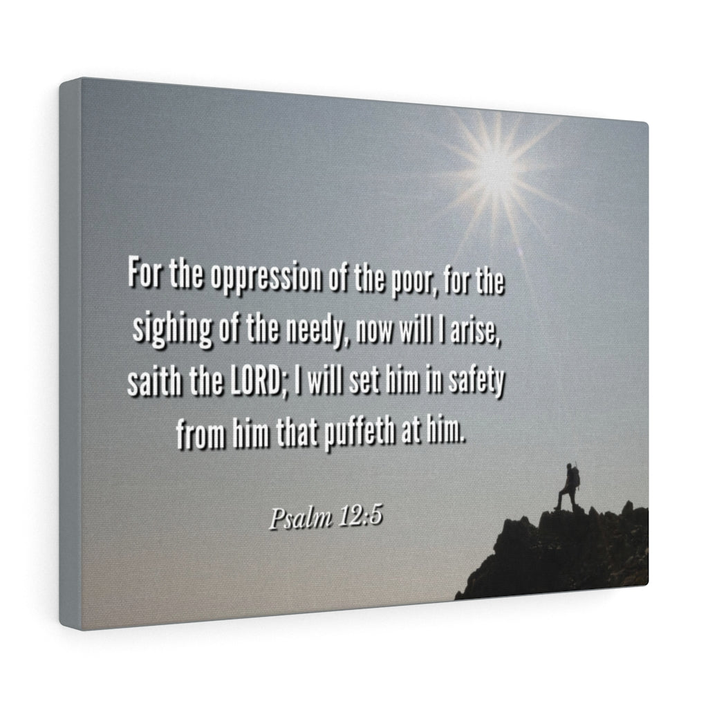 Scripture Walls Oppression Of The Poor Psalm 12:5 Bible Verse Canvas Christian Wall Art Ready to Hang Unframed-Express Your Love Gifts