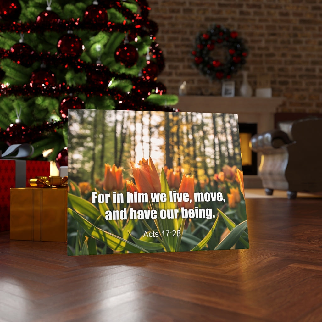 Scripture Walls Our Being Acts 17:28 Bible Verse Canvas Christian Wall Art Ready to Hang Unframed-Express Your Love Gifts