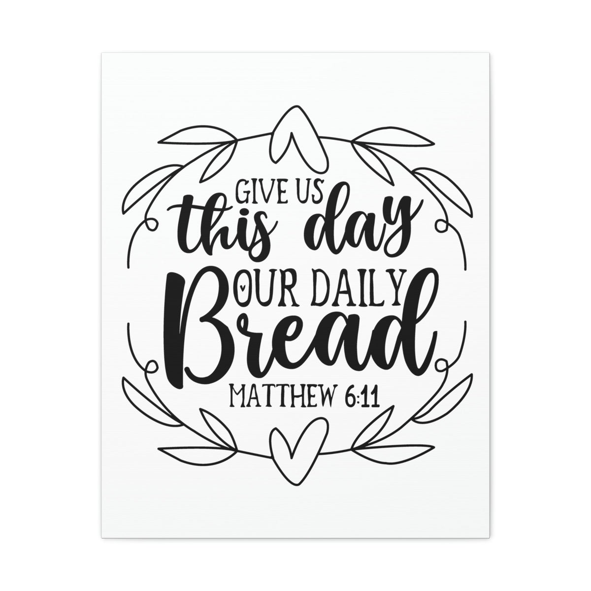 Scripture Walls Our Daily Bread Matthew 6:11 Bible Verse Canvas Christian Wall Art Ready to Hang Unframed-Express Your Love Gifts