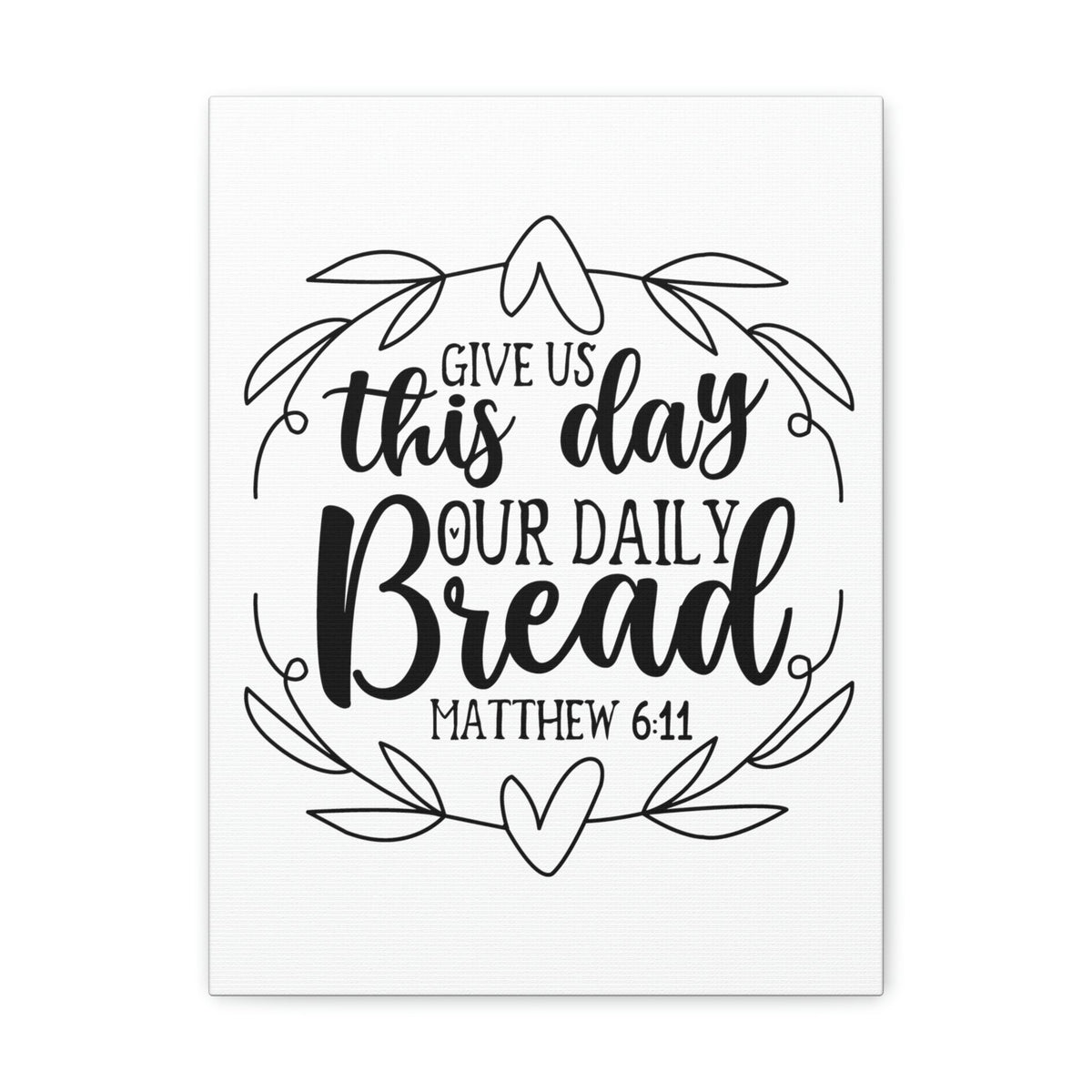 Scripture Walls Our Daily Bread Matthew 6:11 Bible Verse Canvas Christian Wall Art Ready to Hang Unframed-Express Your Love Gifts
